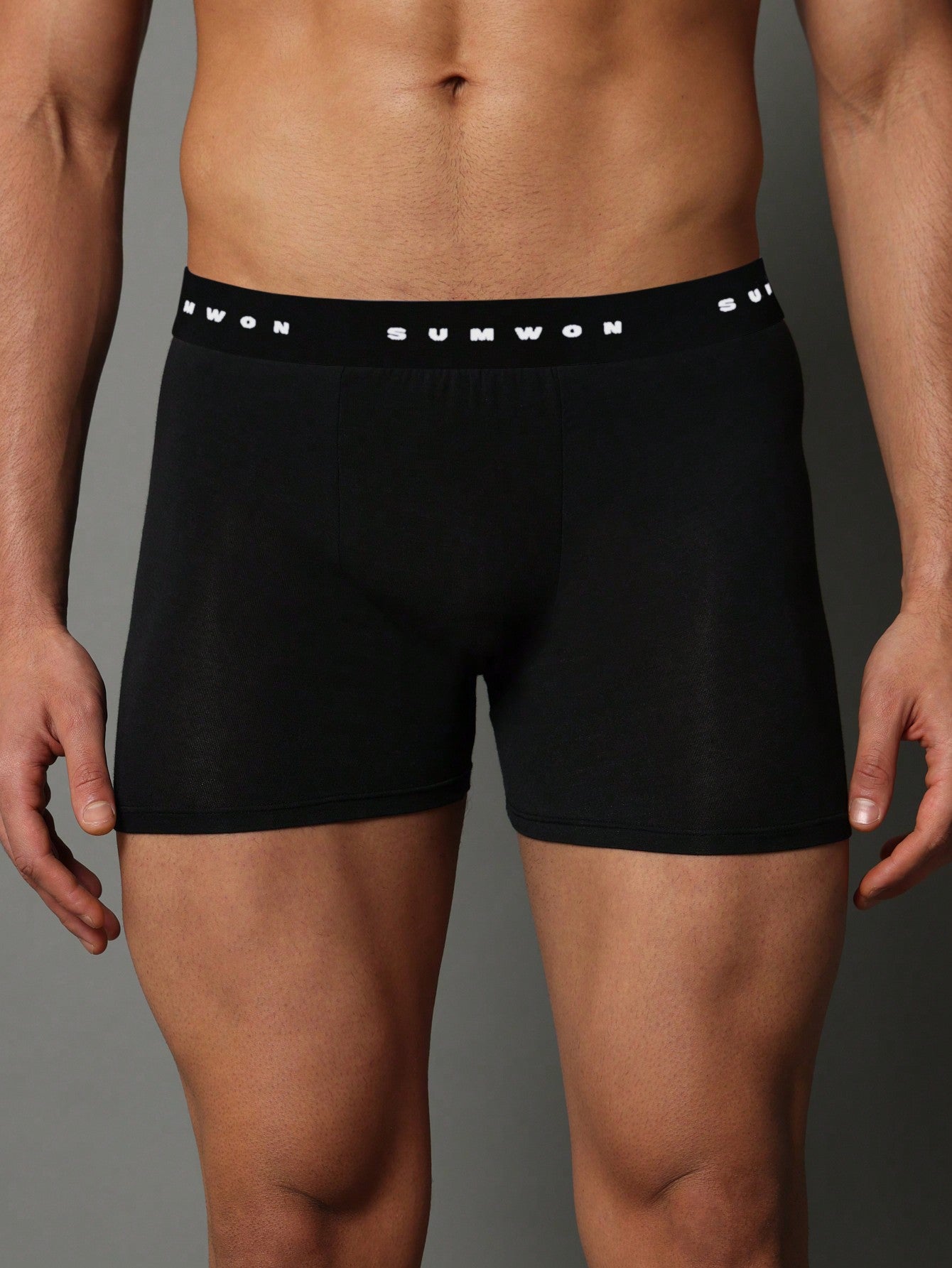 5 Pack Men's Underwear Trunks Mid-Thigh Leg