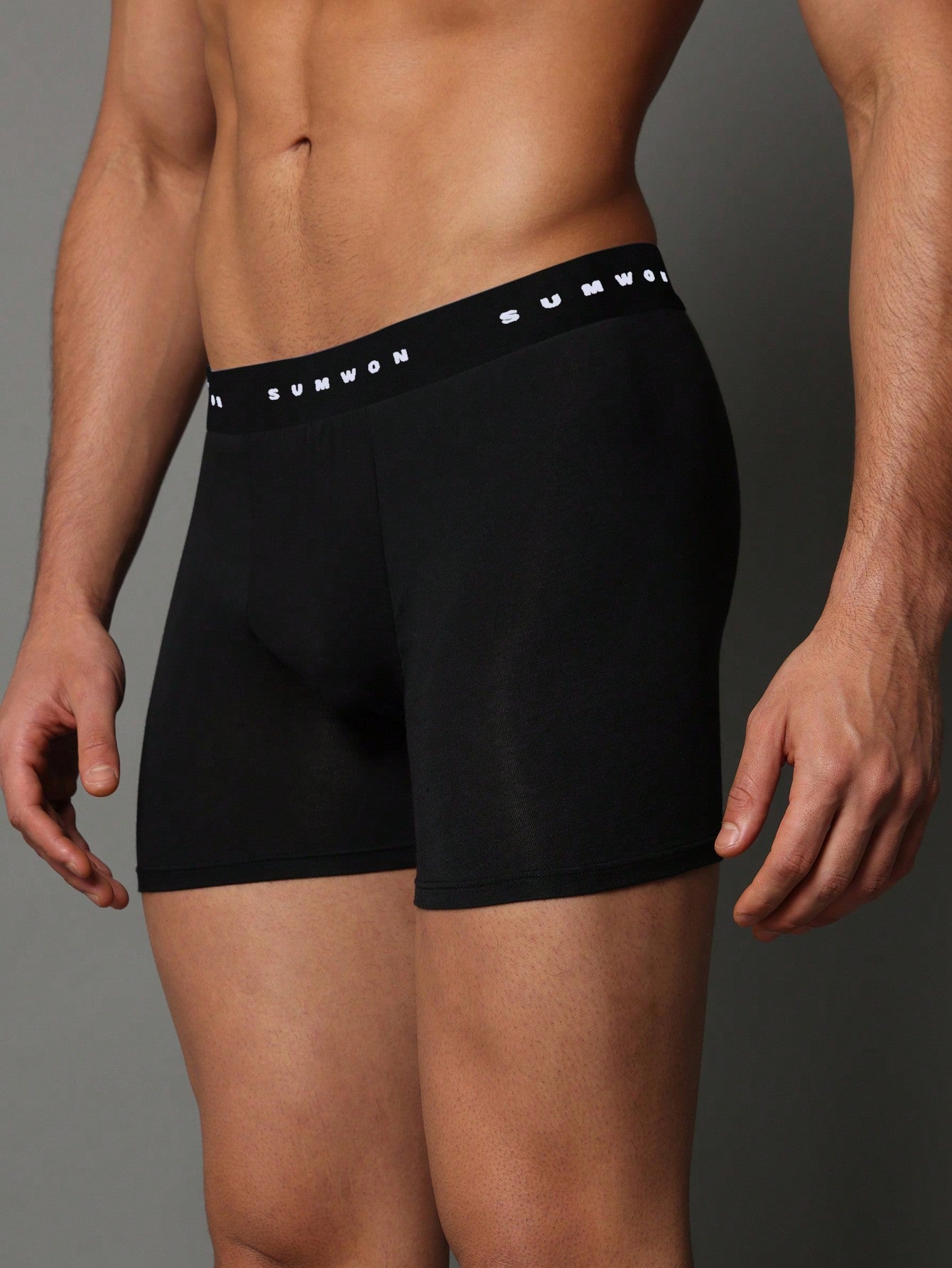 5 Pack Men's Underwear Trunks Mid-Thigh Leg