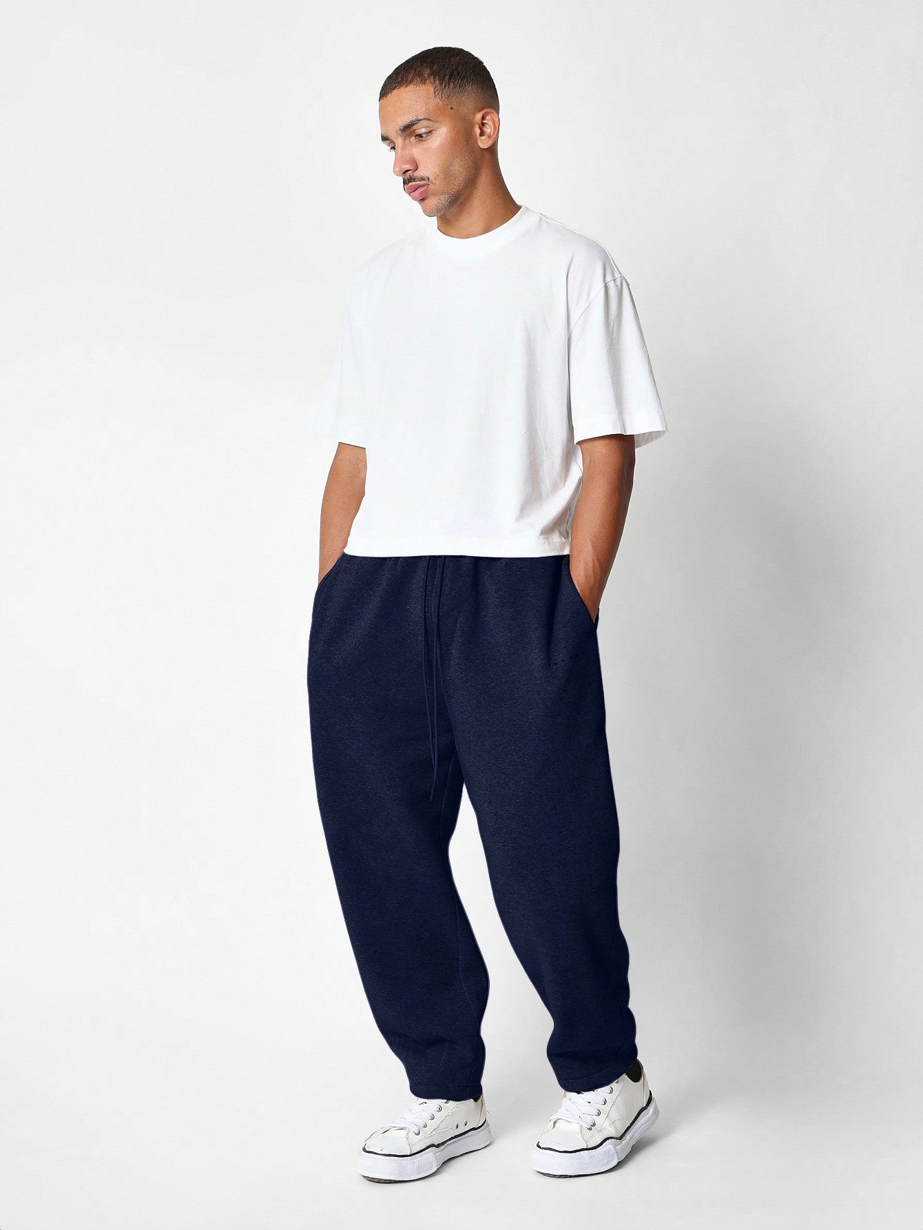 Loose Fit Baggy Jogger With Hem Pleats