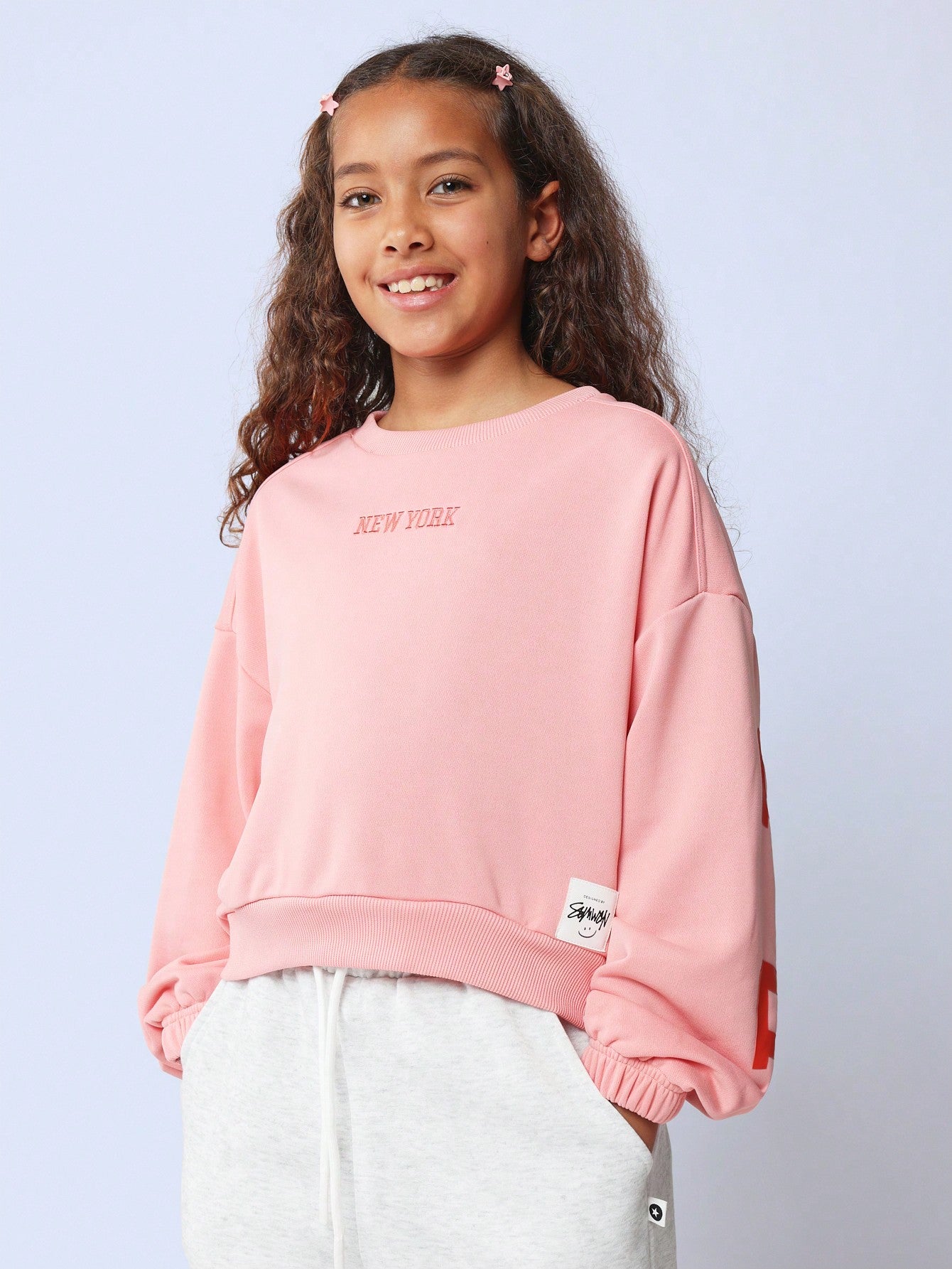 Tween Girls Comfy Regular Fit Vintage Brooklyn Sweatshirt