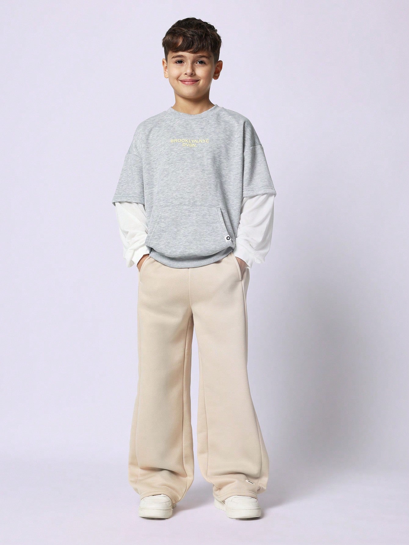 Tween Boys Relaxed Wide Leg Fit Sweatpants