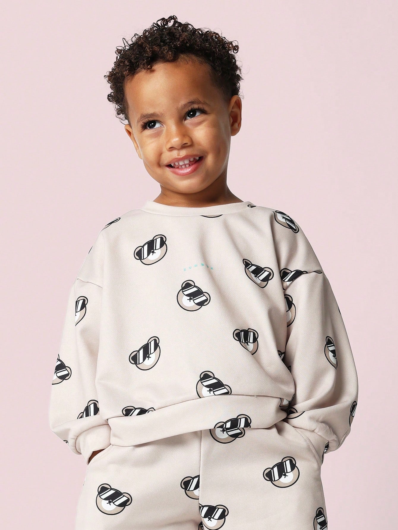 Young Boys Comfy All Over Print Sweatshirt And Jogger 2 Piece Set