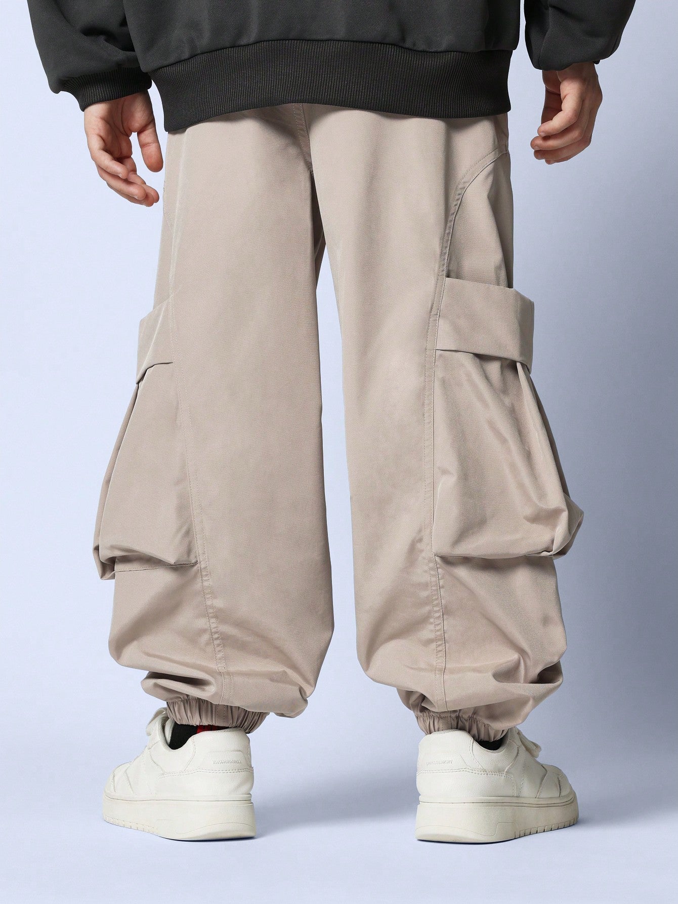 Tween Boys Comfy Straight Fit Pull On Nylon Cargo Pant