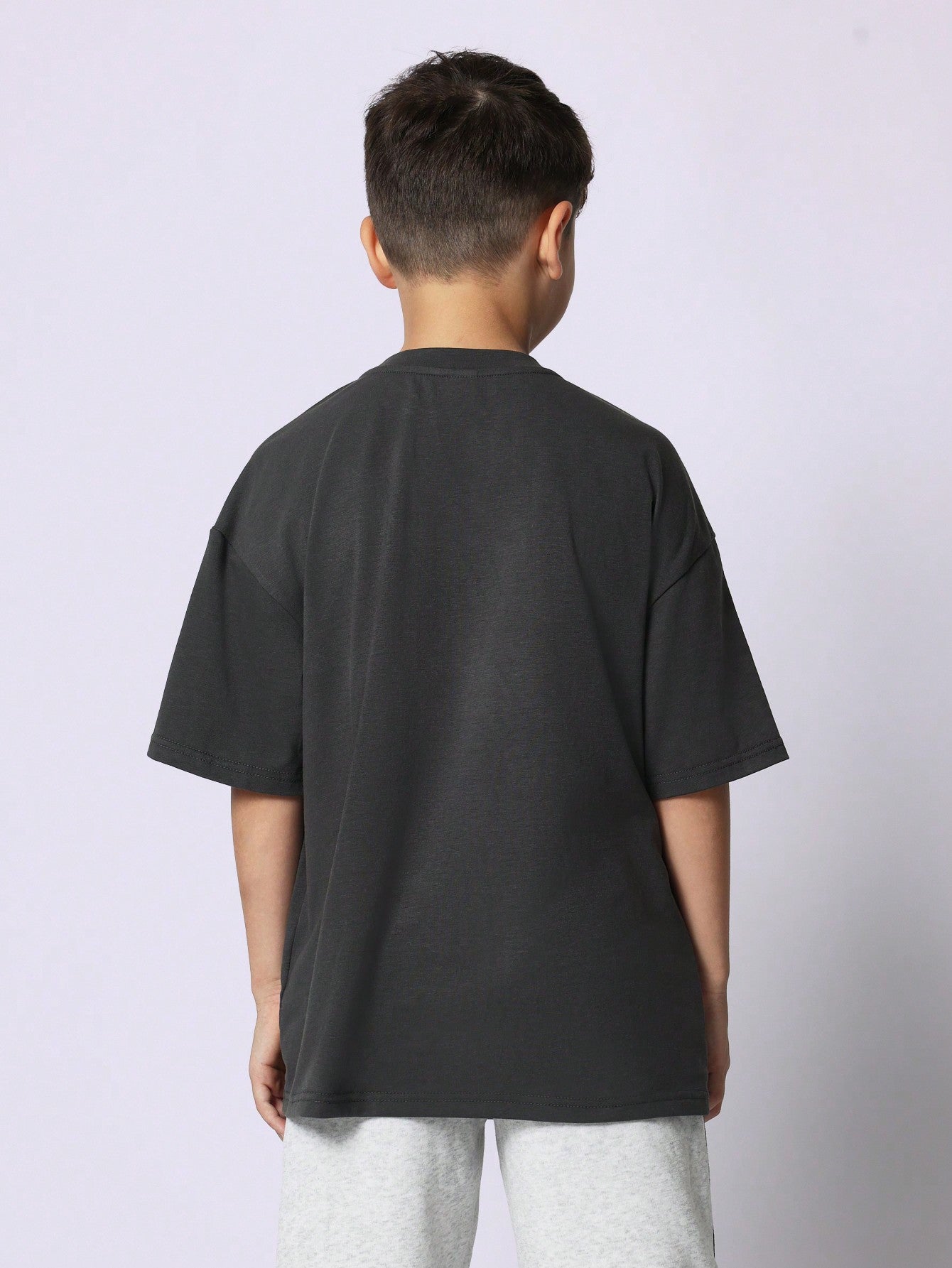 Tween Boys Comfy Oversized Fit Short Sleeve Tee With Pocket