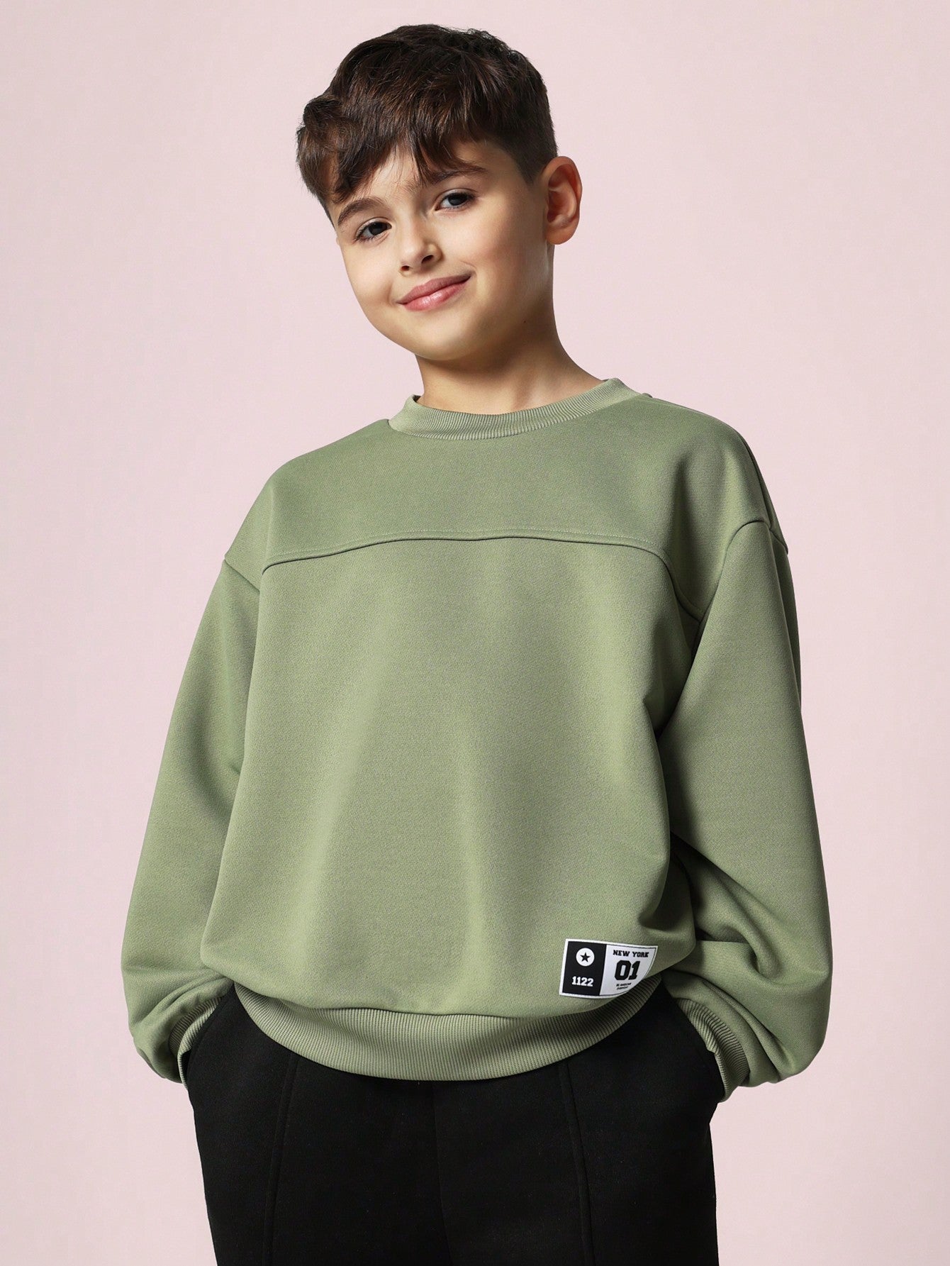 Tween Boys Comfy Regular Fit Sweatshirt With Seam