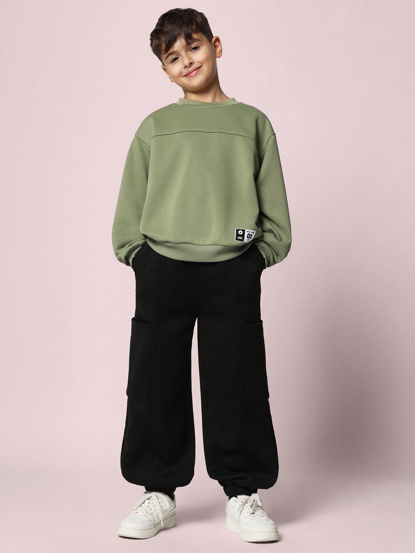 Tween Boys Comfy Regular Fit Sweatshirt With Seam