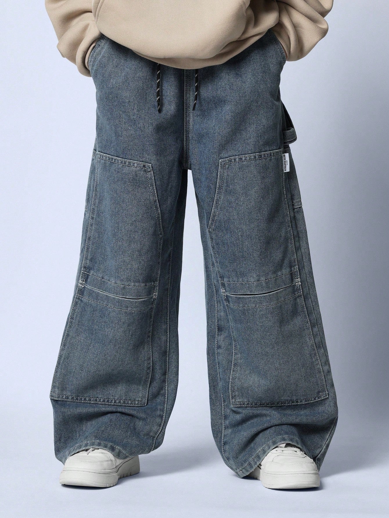 Tween Boys Comfy Loose Fit Pull On Carpenter Jean