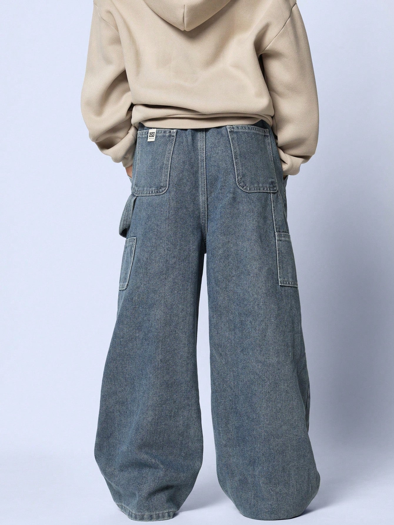 Tween Boys Comfy Loose Fit Pull On Carpenter Jean