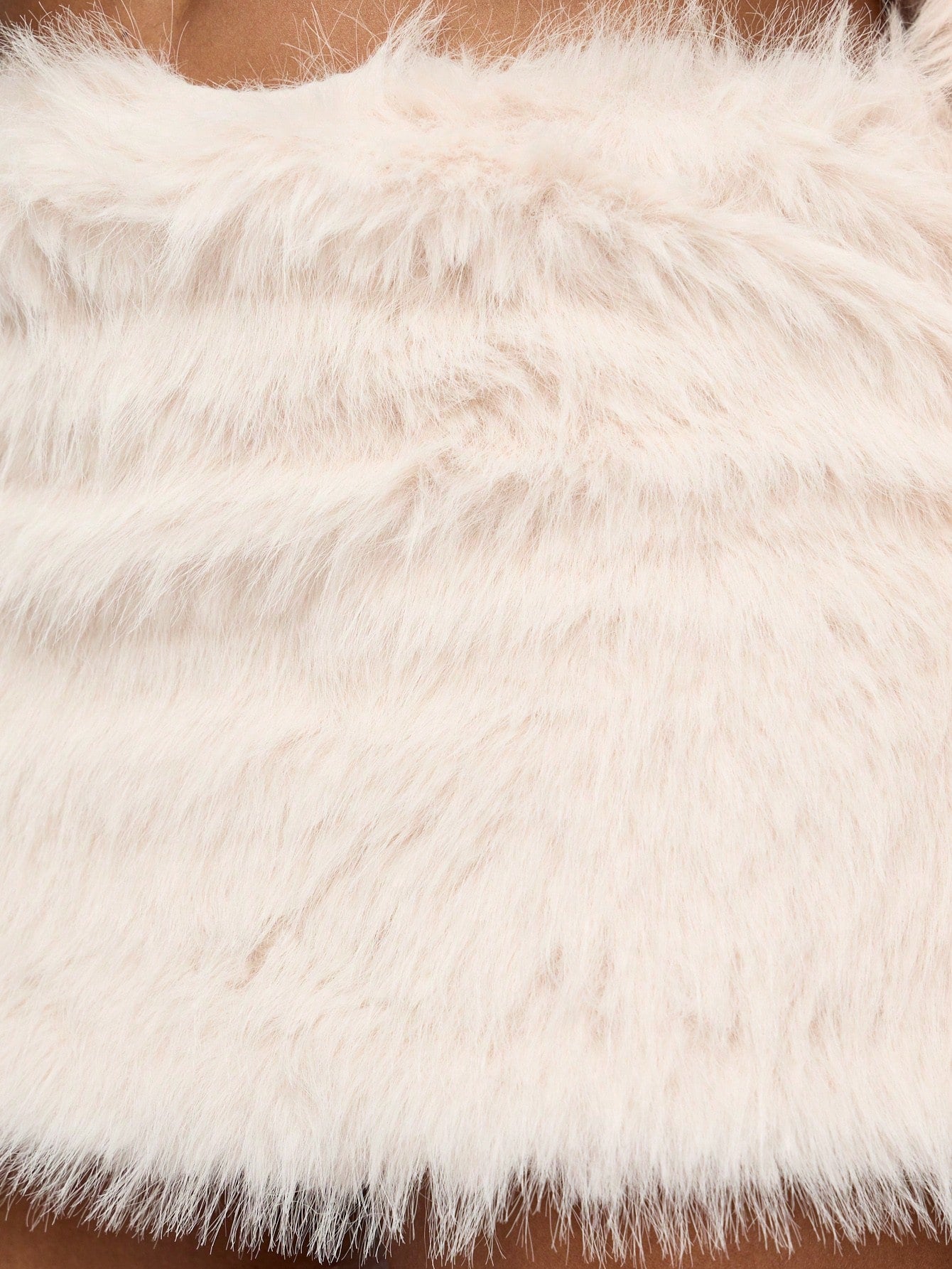 SUMWON WOMEN Fluffy Faux Fur Mini Skirt