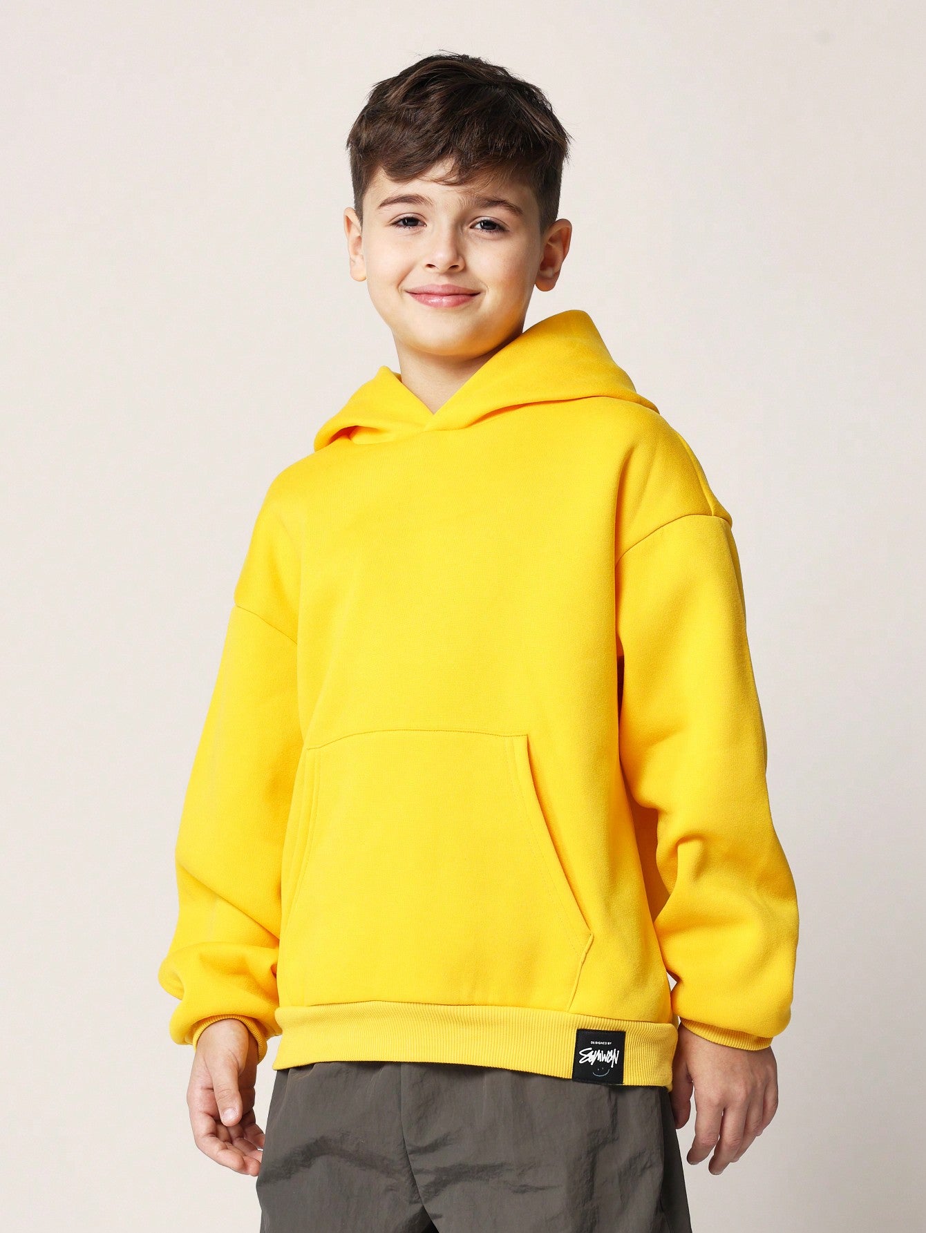 Tween Boys Comfy Regular Fit Overhead Essential Hoodie