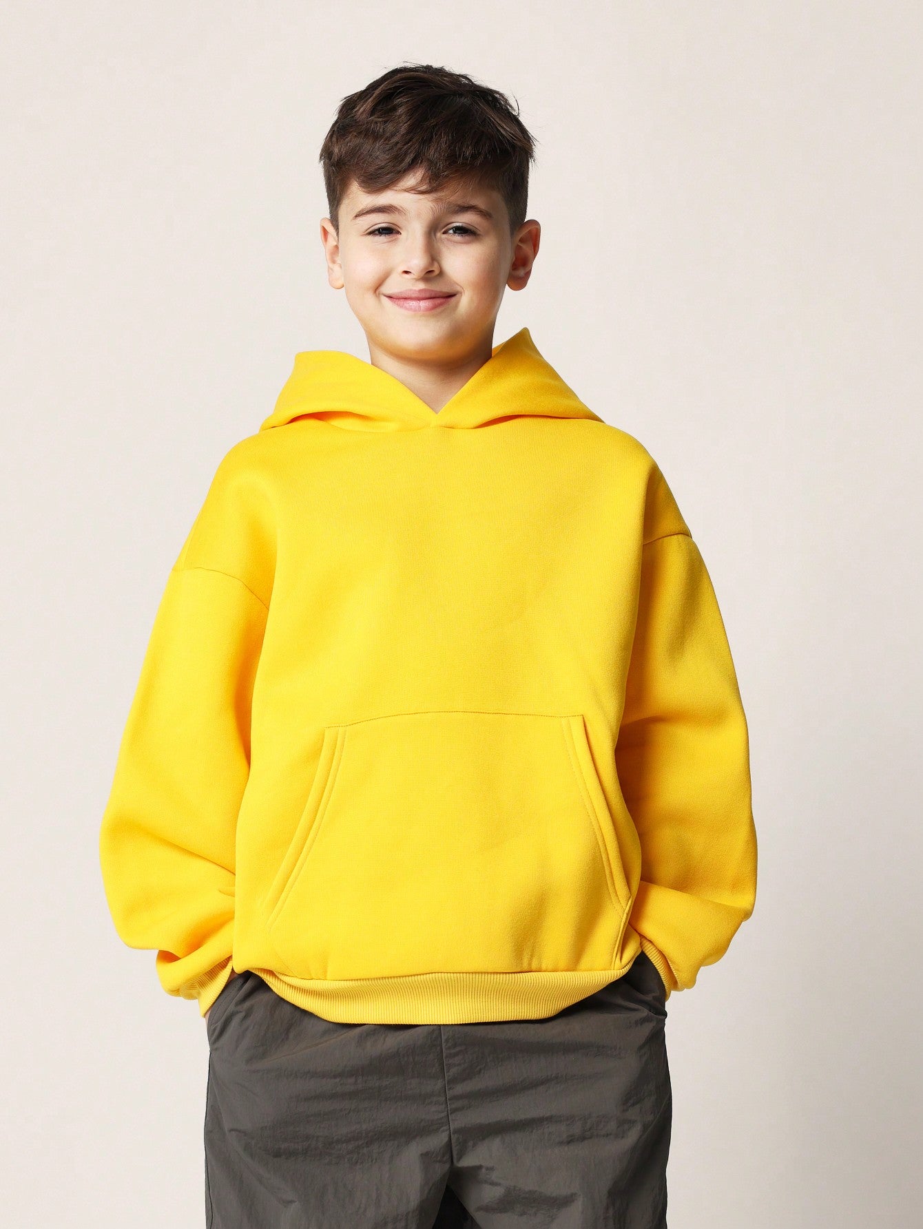 Tween Boys Comfy Regular Fit Overhead Essential Hoodie