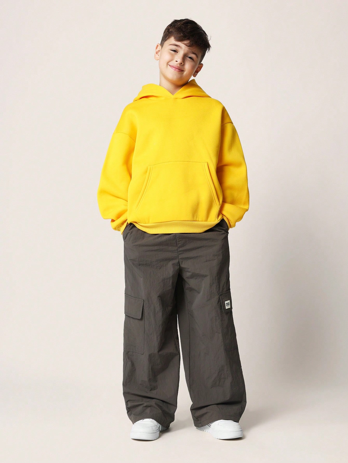 Tween Boys Comfy Regular Fit Overhead Essential Hoodie