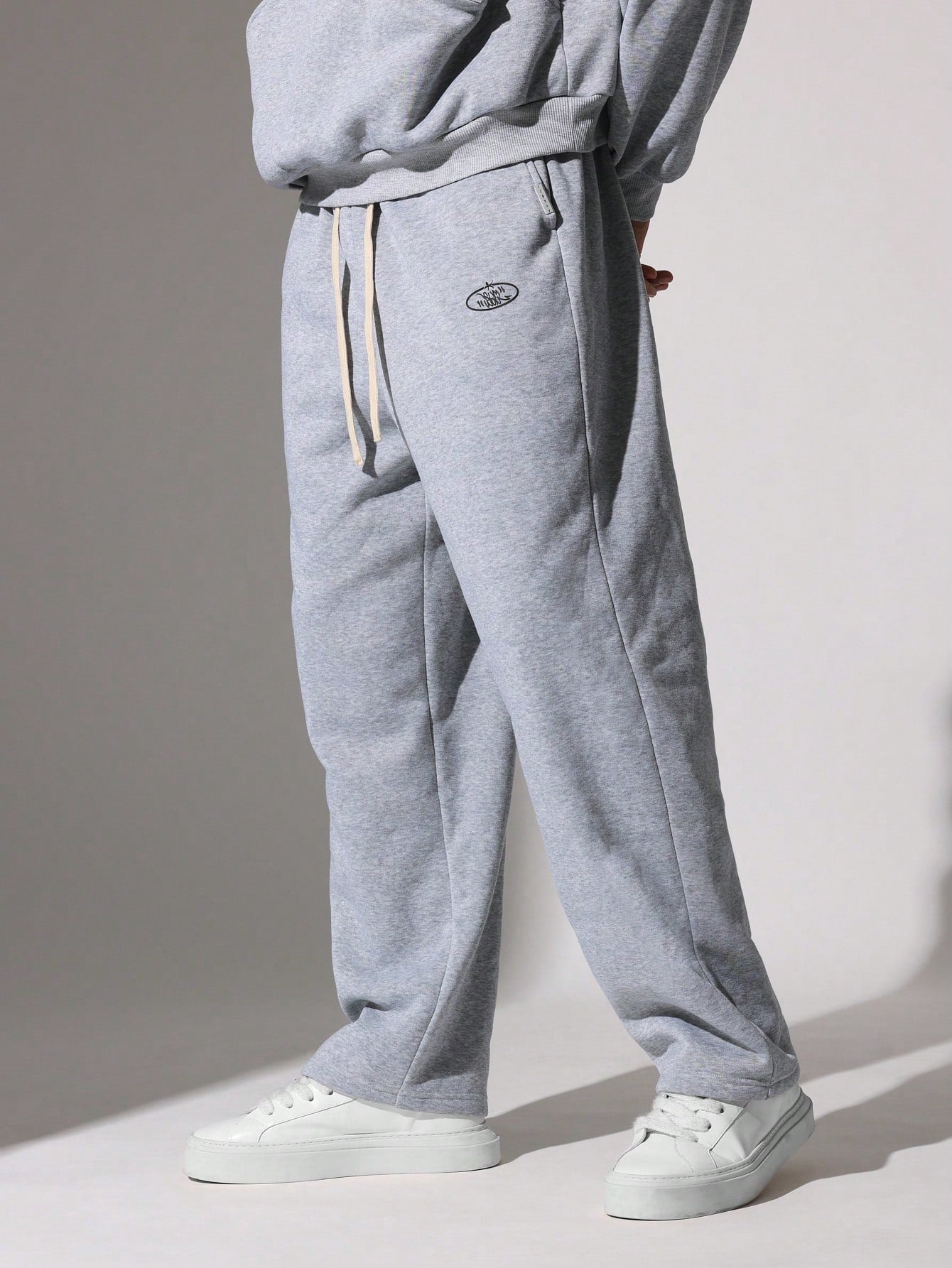 Regular Fit Overhead Hoodie With Kangaroo Pocket And Flare Fit Jogger 2 Piece Set