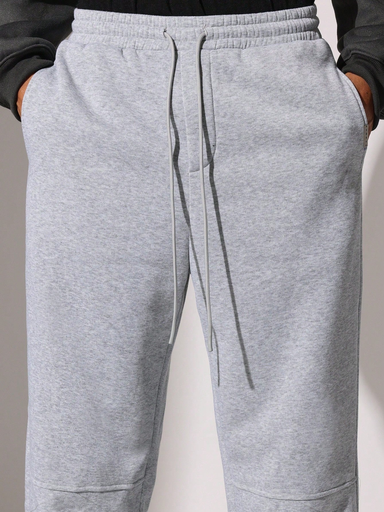 Straight Fit Moto Panel Padded Sweatpants