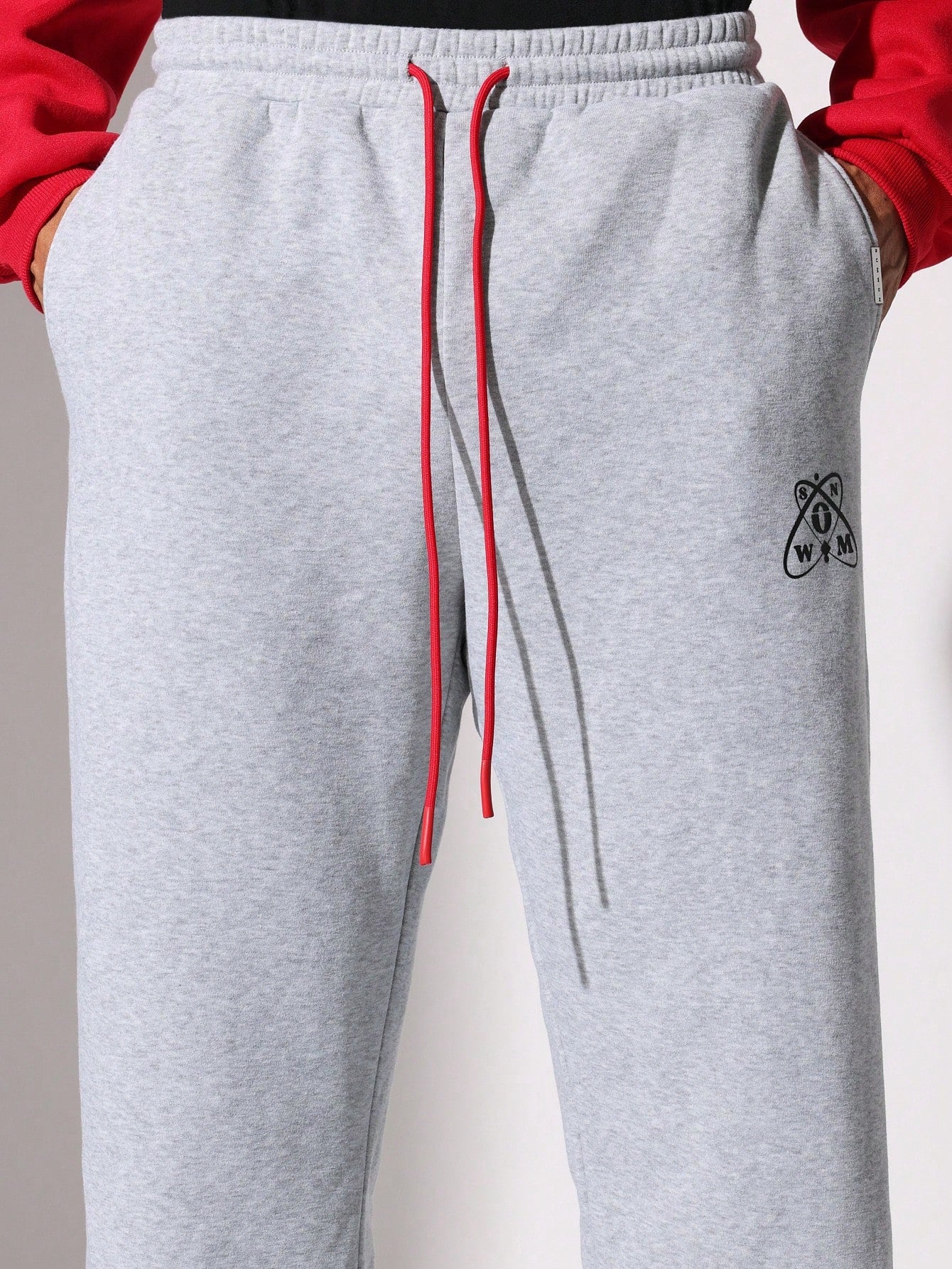 Crop Fit Overhead Hoodie And Straight Fit Drop Crotch Sweatpants With Graphic Print 2 Piece Set