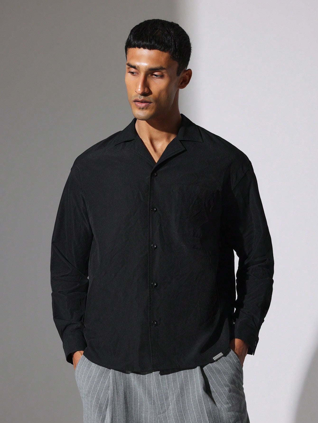 Regular Fit Revere Long Sleeve Shirt