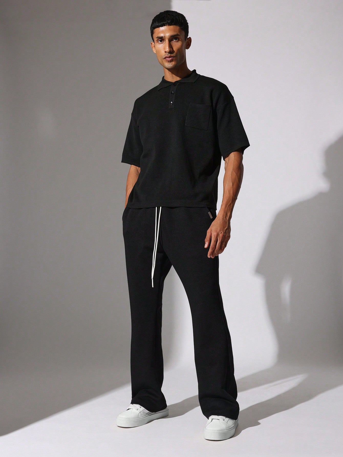 Flare Fit Textured Sweatpants