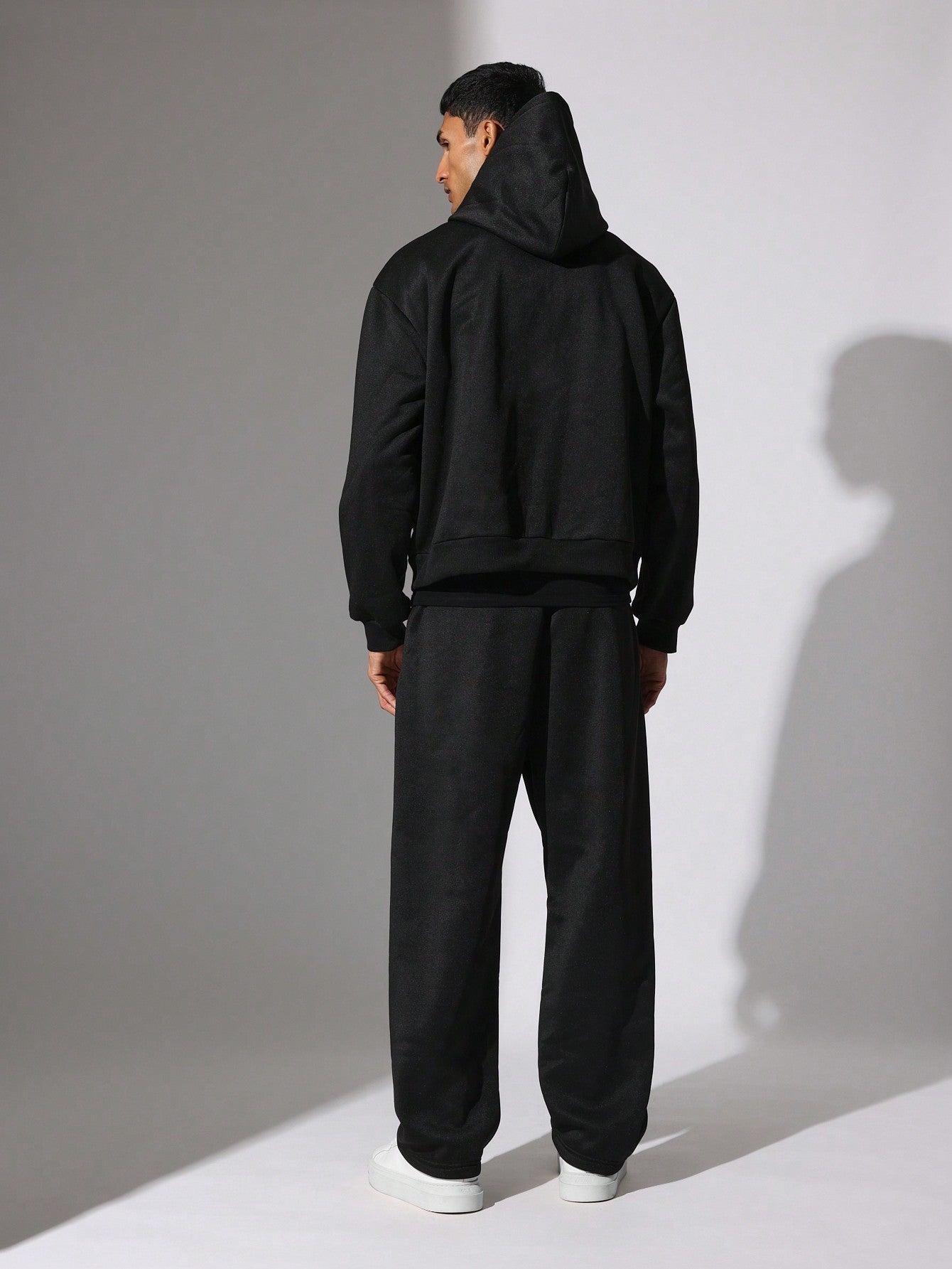 Regular Fit Overhead Hoodie And Drop Crotch Sweatpants 2 Piece Set