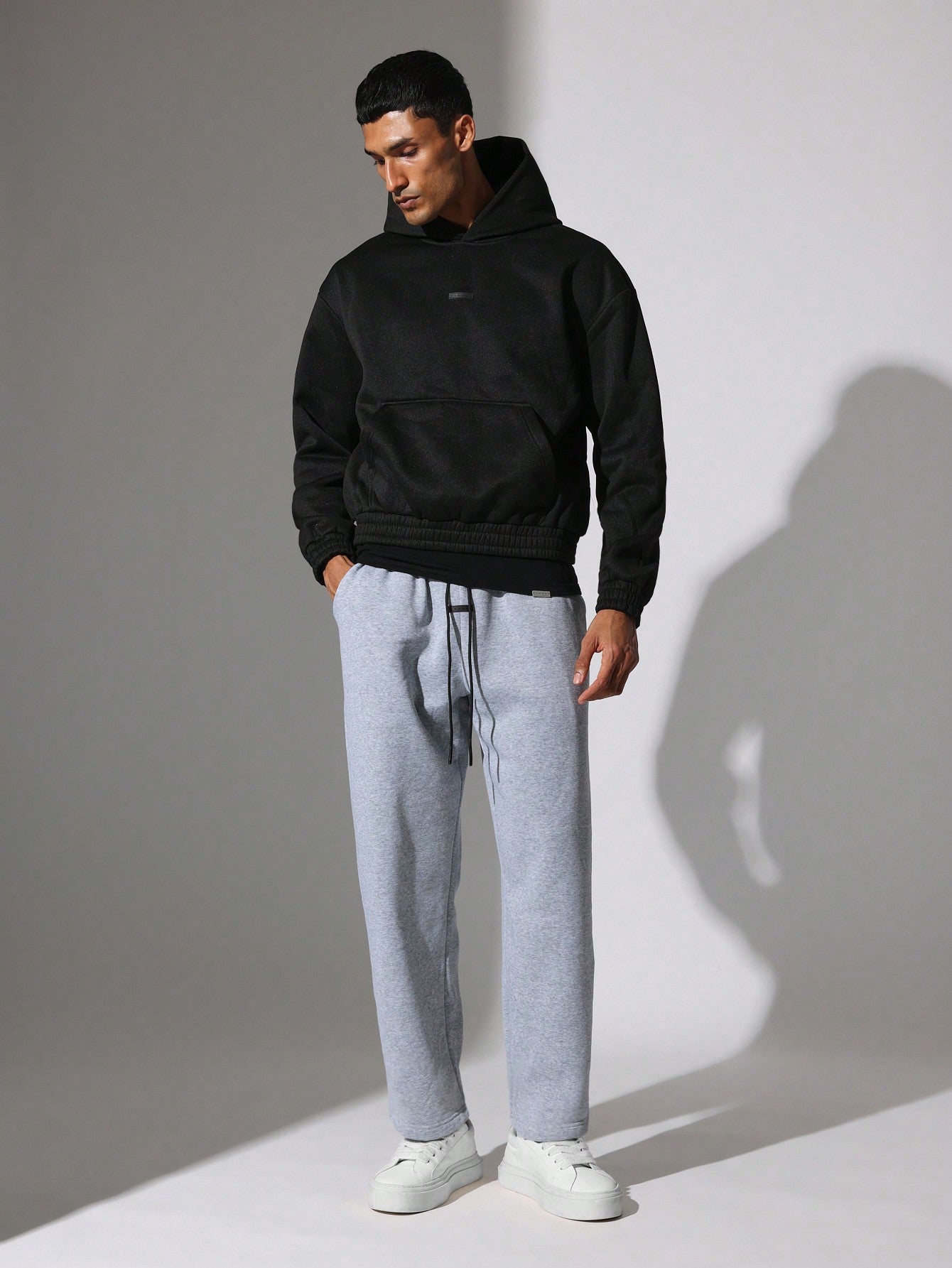 Regular Fit Overhead Hoodie And Barrel Fit Jogger With Drawstrings 2 Piece Set