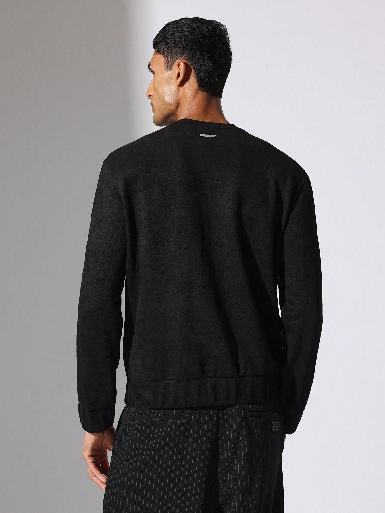 Slim Fit Suedette Essential Sweatshirt