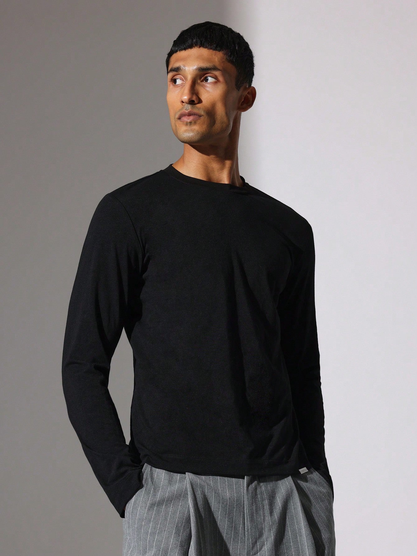 Slim Fit Long Sleeve Essential Tee