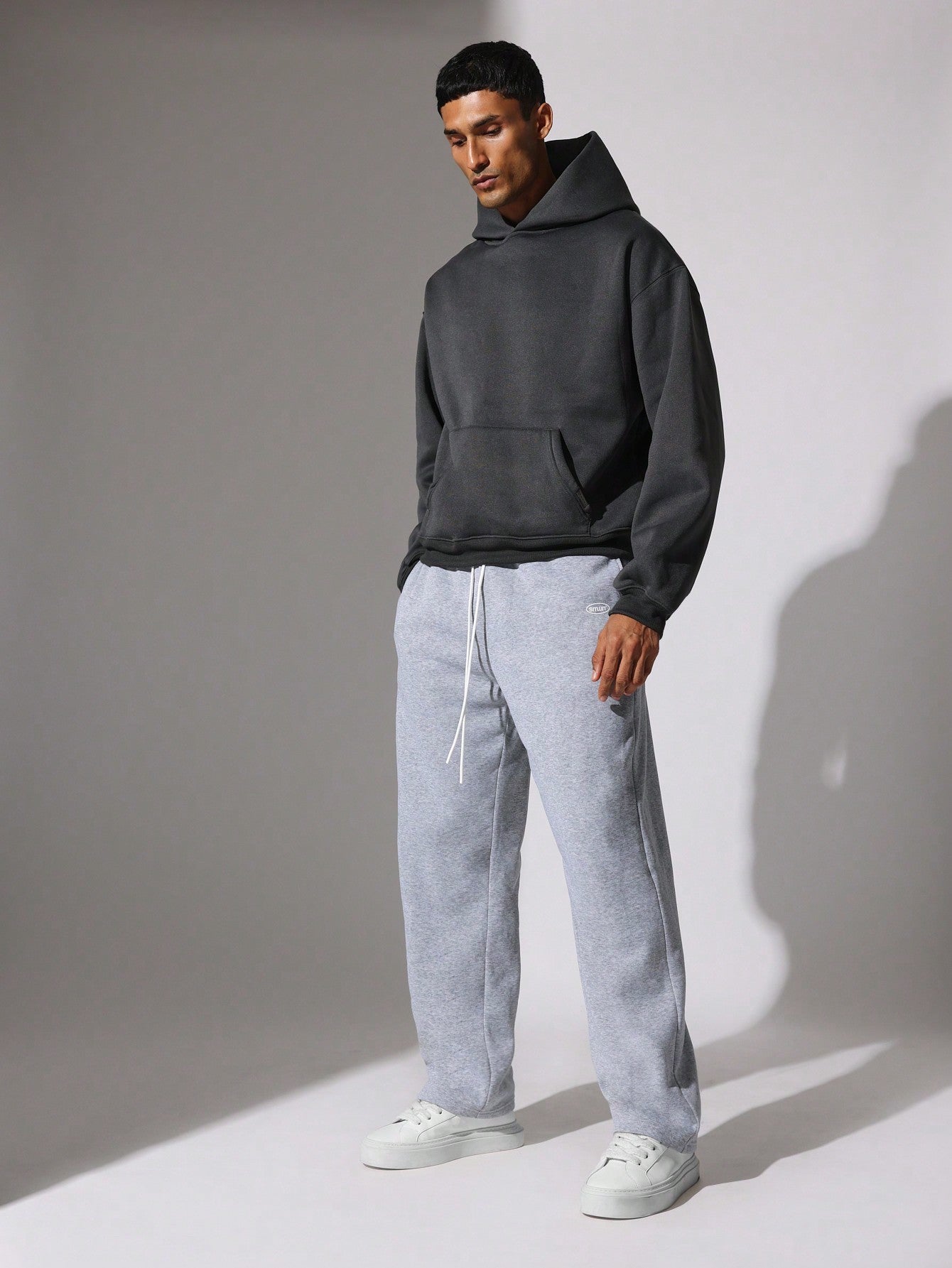 Straight Fit Essential Drop Crotch Sweatpants 2 Piece Set