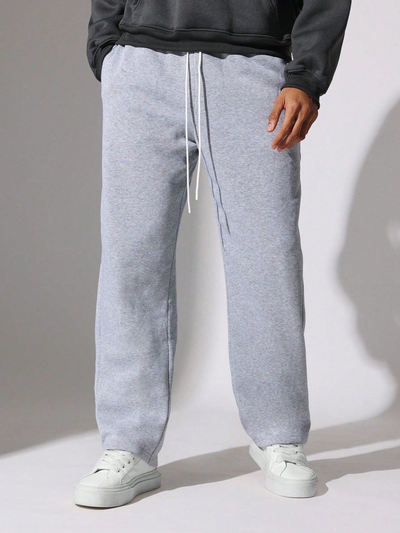 Straight Fit Essential Drop Crotch Sweatpants 2 Piece Set