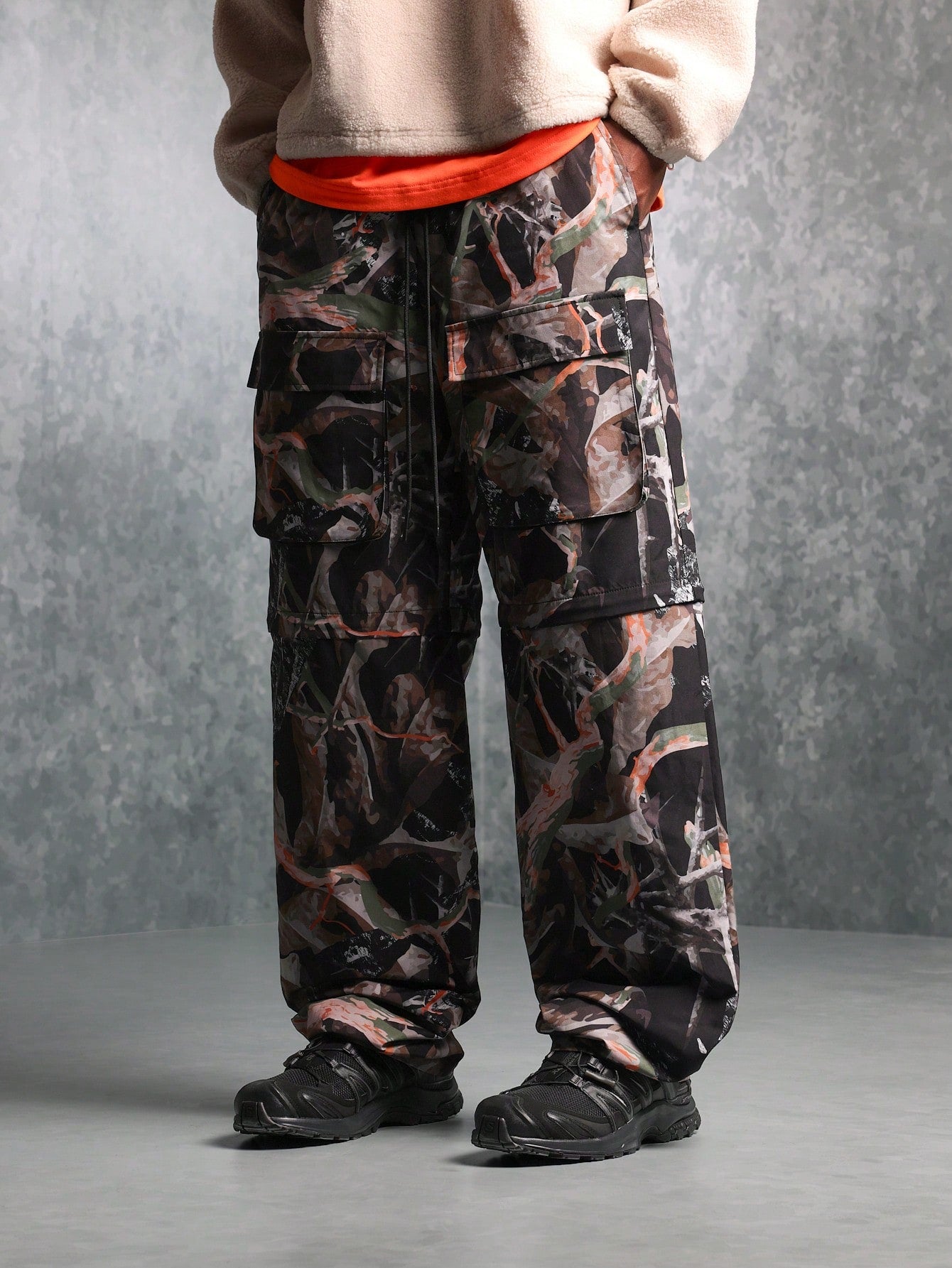 Straight Fit Camo Printed Hybrid Pants