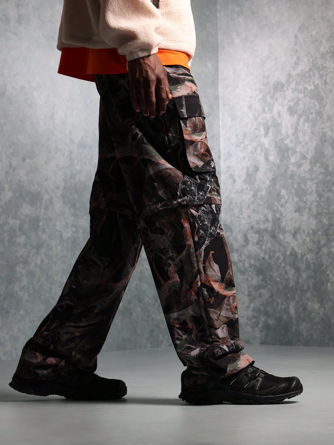 Straight Fit Camo Printed Hybrid Pants