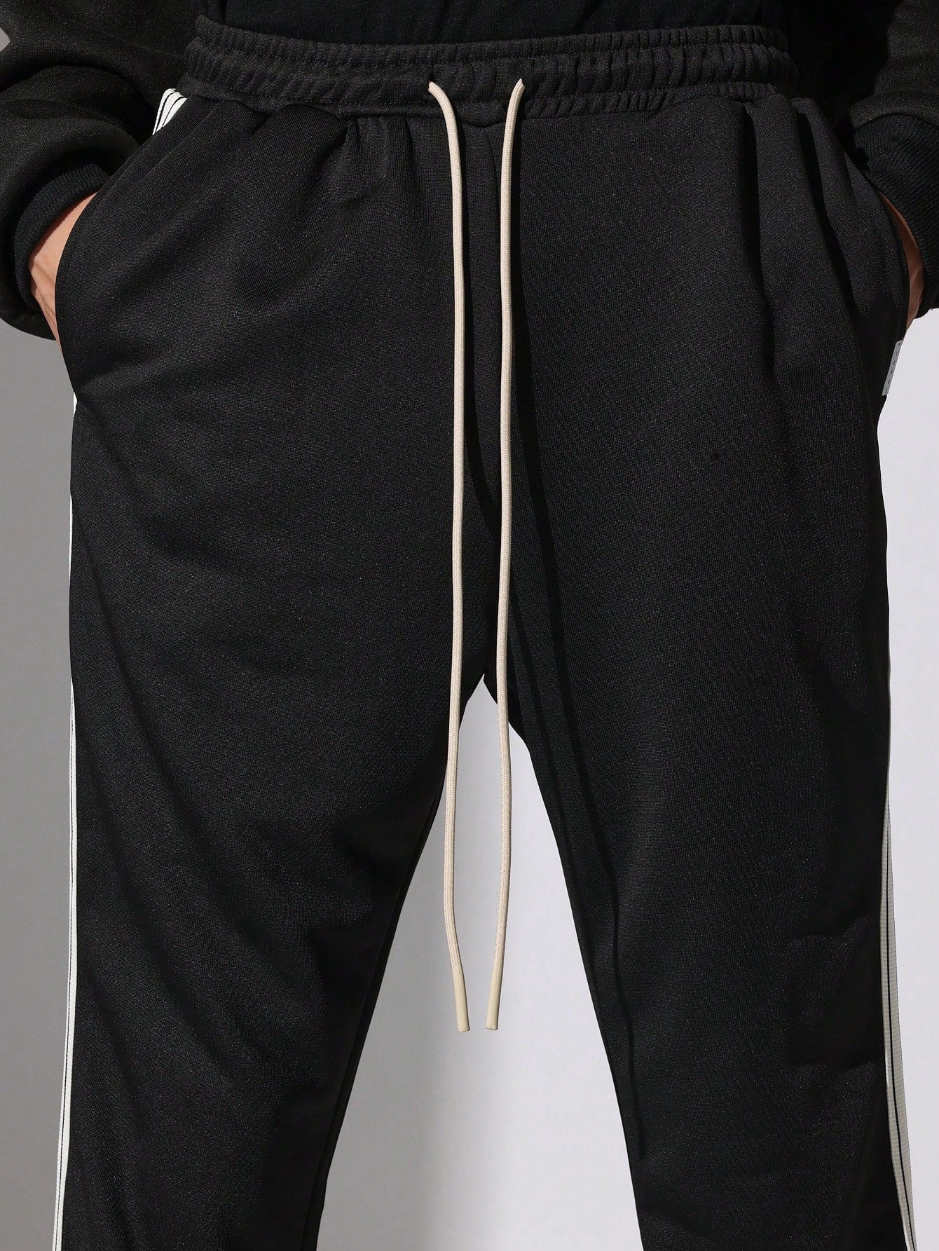 Flare Fit Summer Weight Loopback Sweatpants With Side Tape & Drawcords