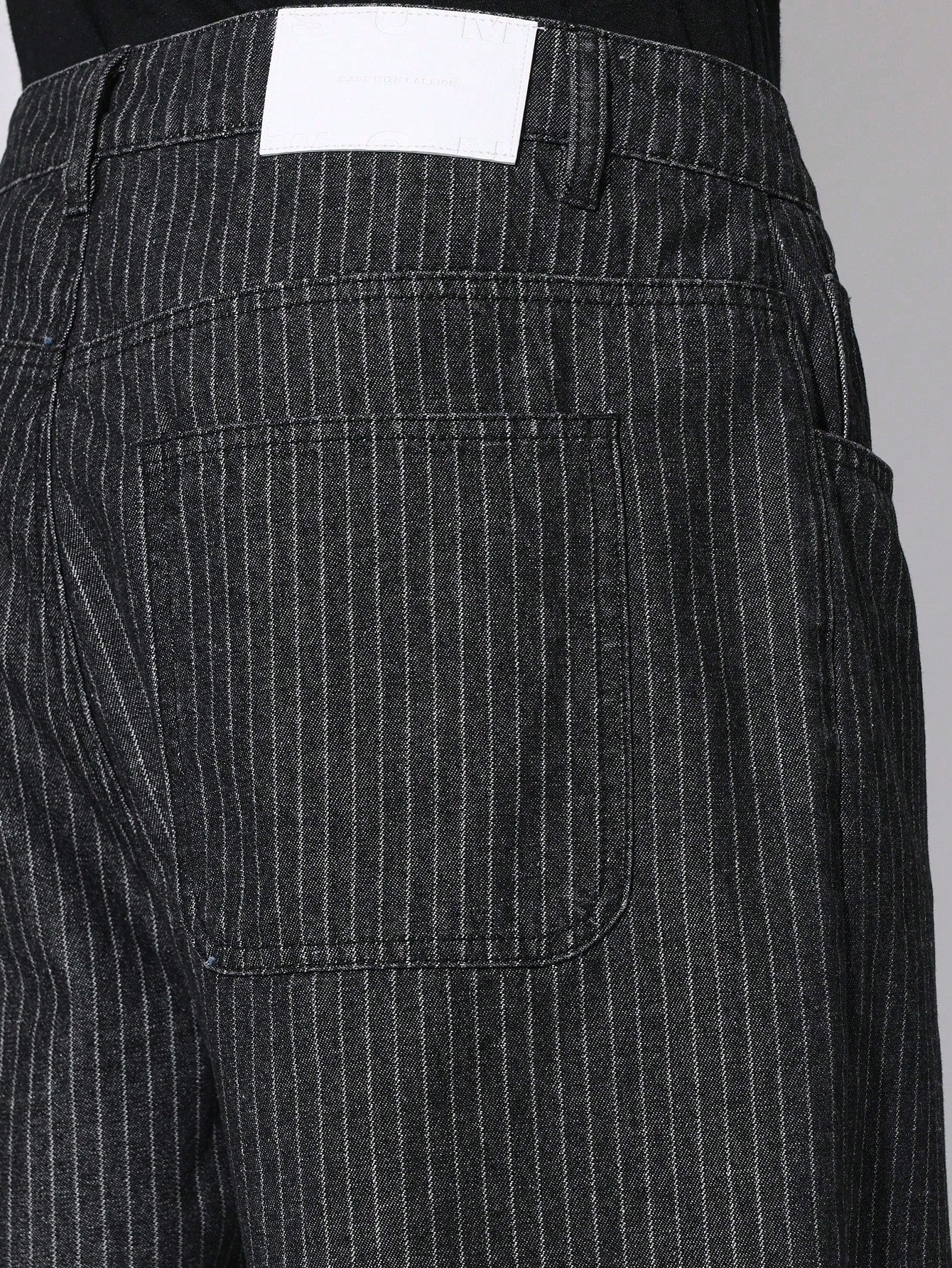 Regular Fit Pinstripe Denim Short