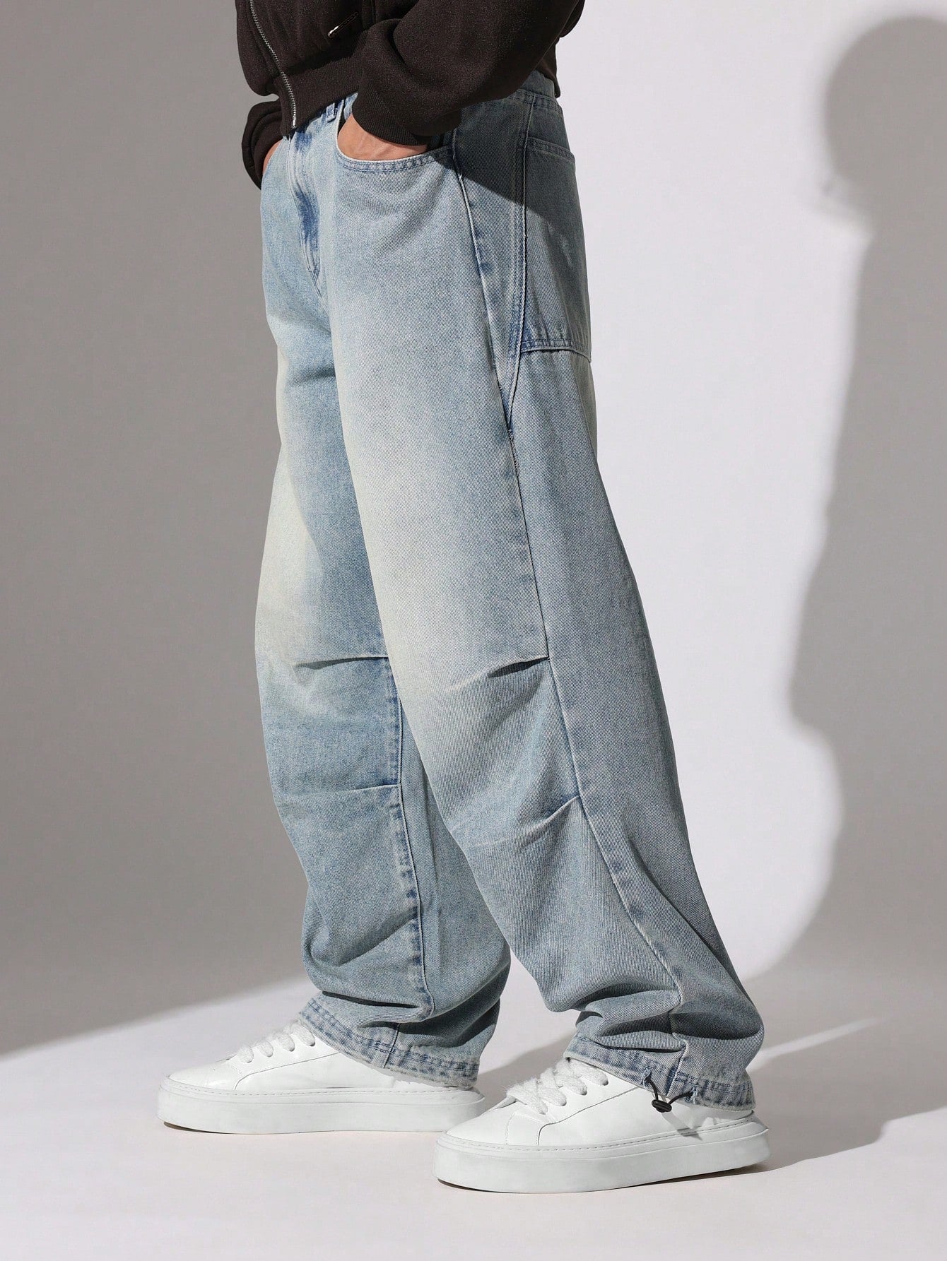 Mid Wash Parachute Skater Fit Jean