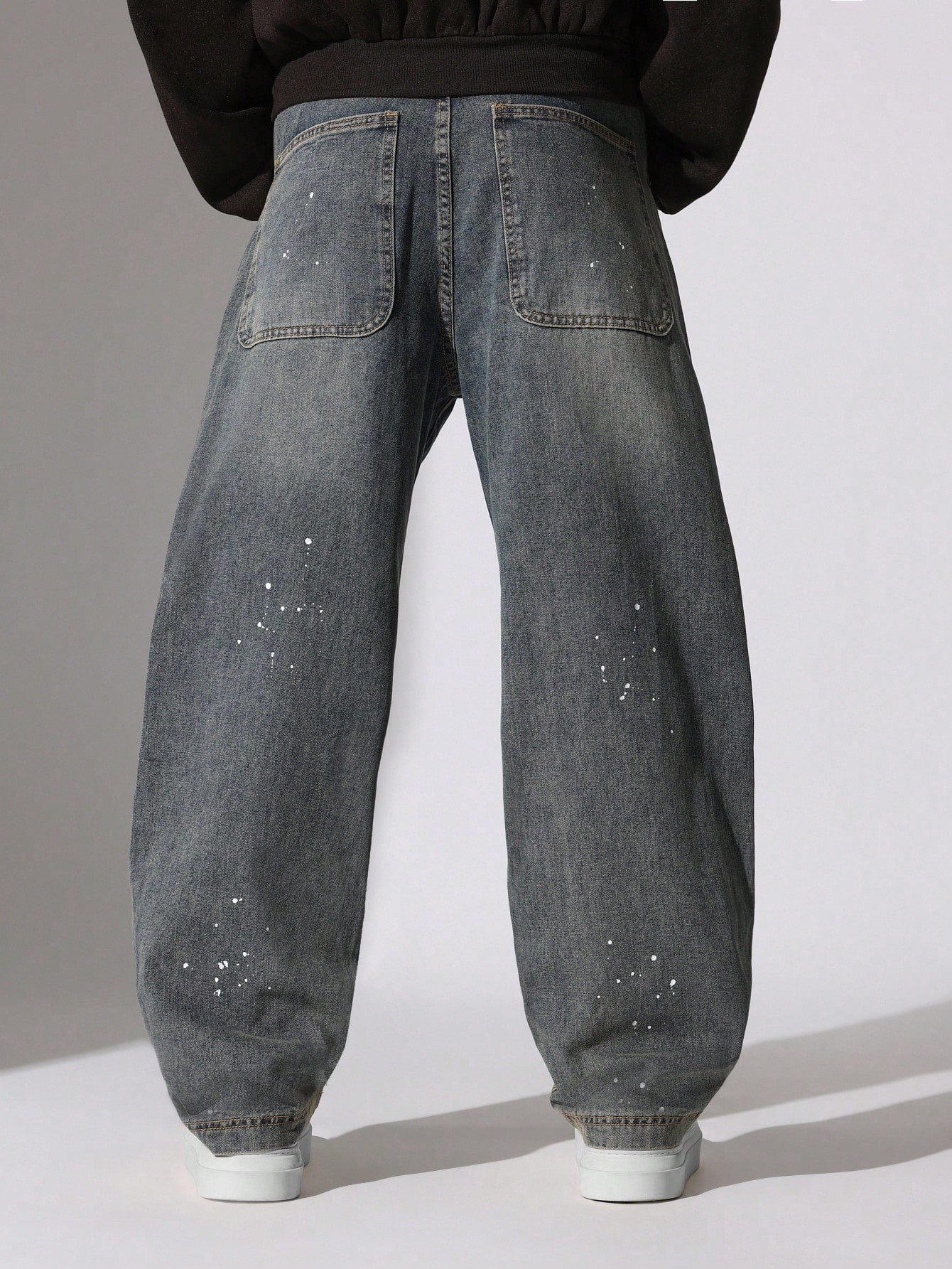 Skater Fit Jean With Splatter Paint