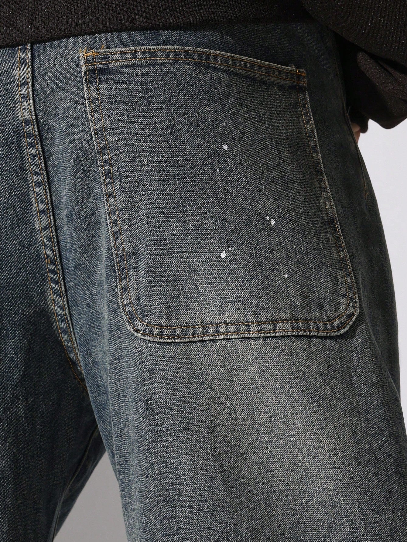 Skater Fit Jean With Splatter Paint