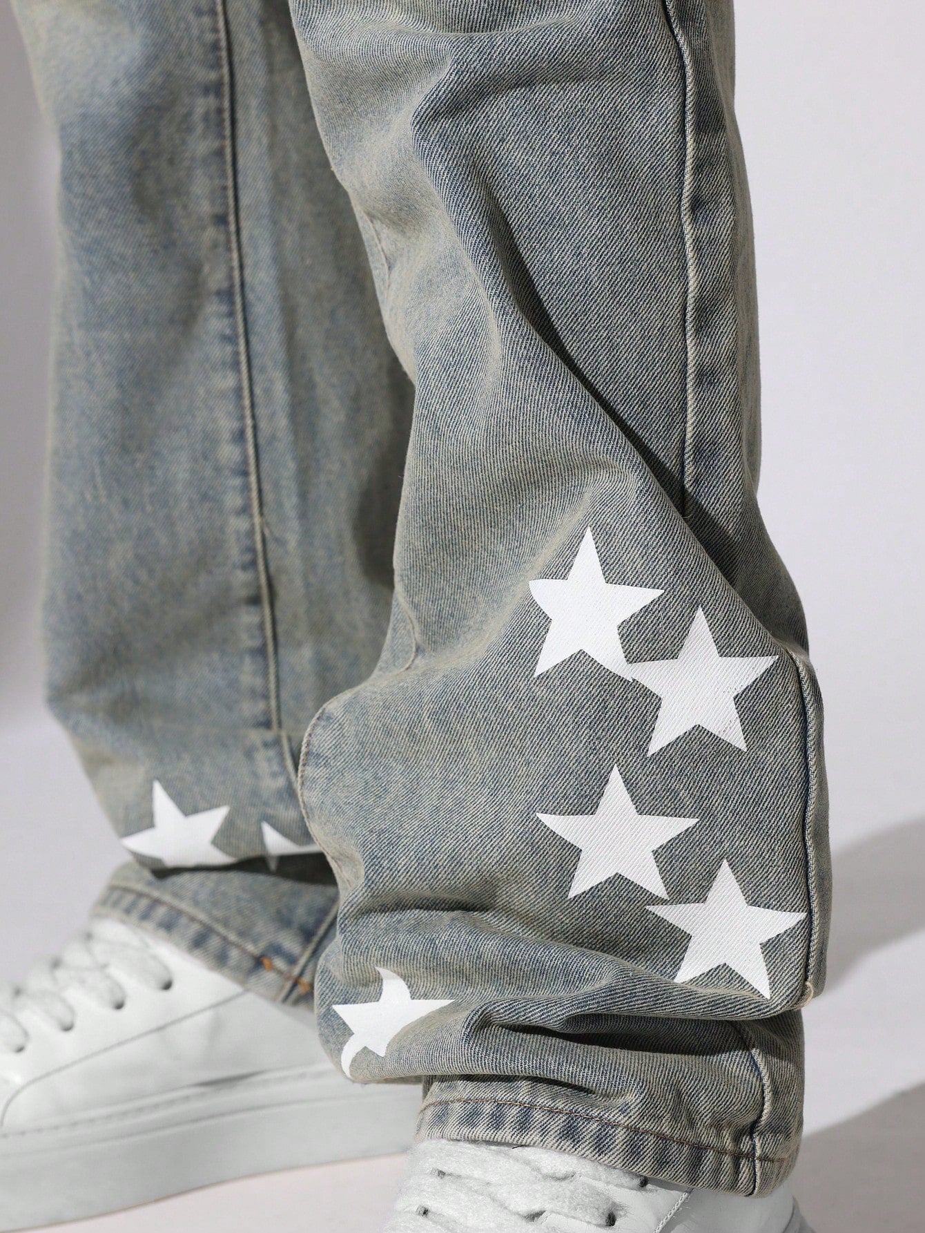 Flare Fit Jean With Star Graphic Print