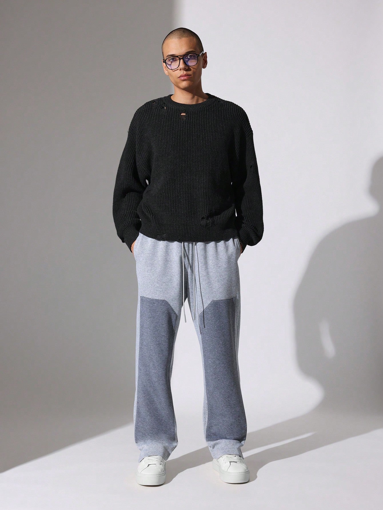 Straight Fit Carpenter Sweatpants With Drawstrings