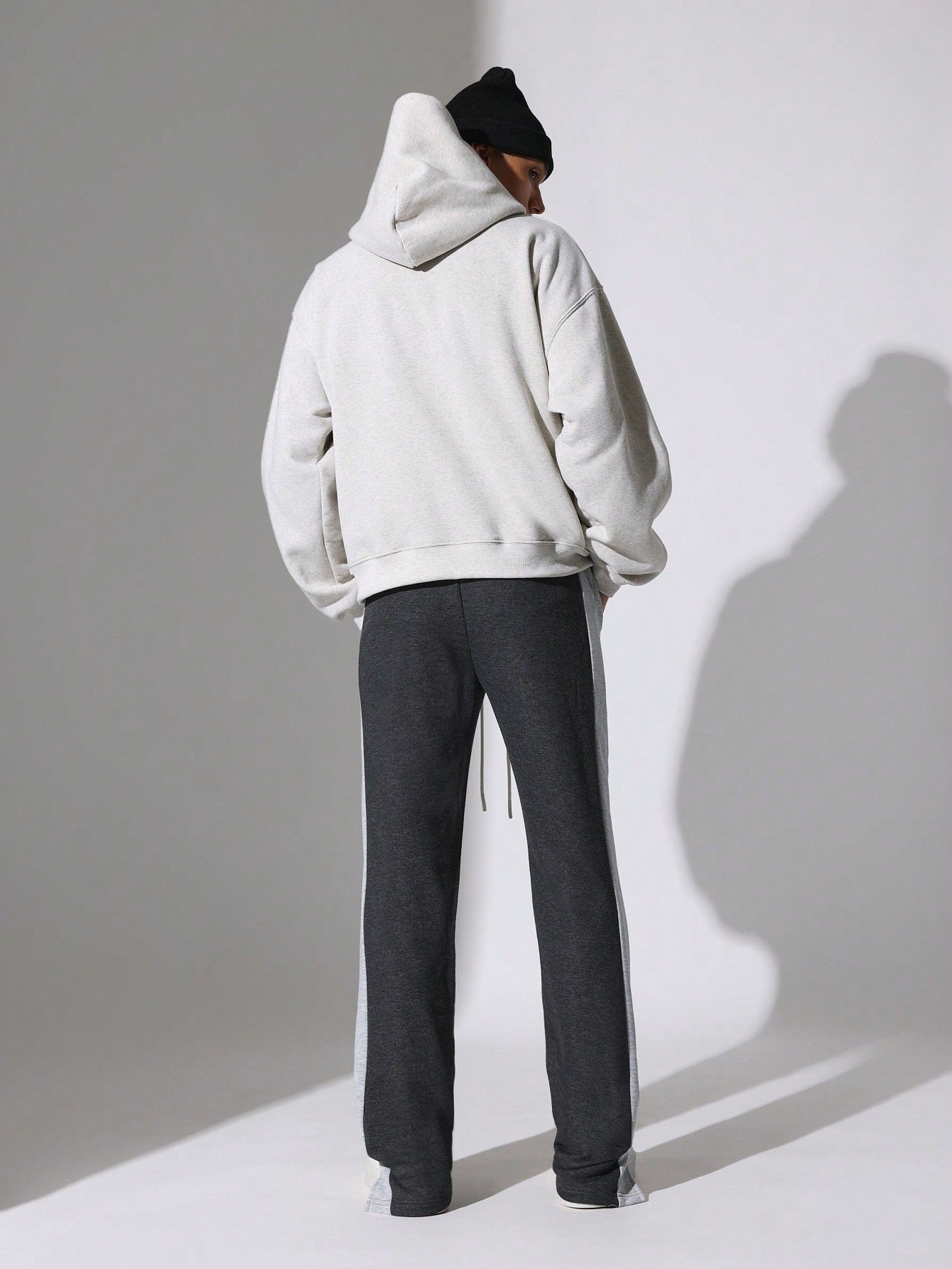 Flare Fit Colour Block Panel Sweatpants With Drawstrings