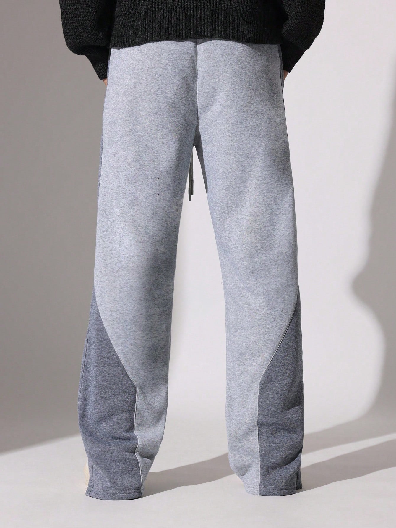 Straight Fit Colour Block Panel Sweatpants With Drawstrings