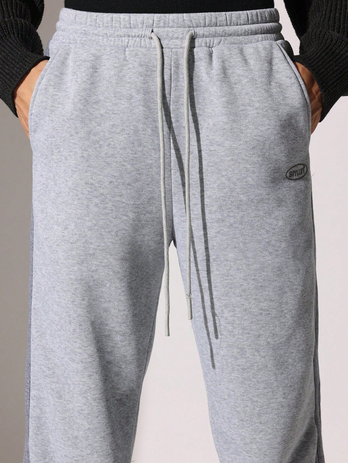 Straight Fit Colour Block Panel Sweatpants With Drawstrings