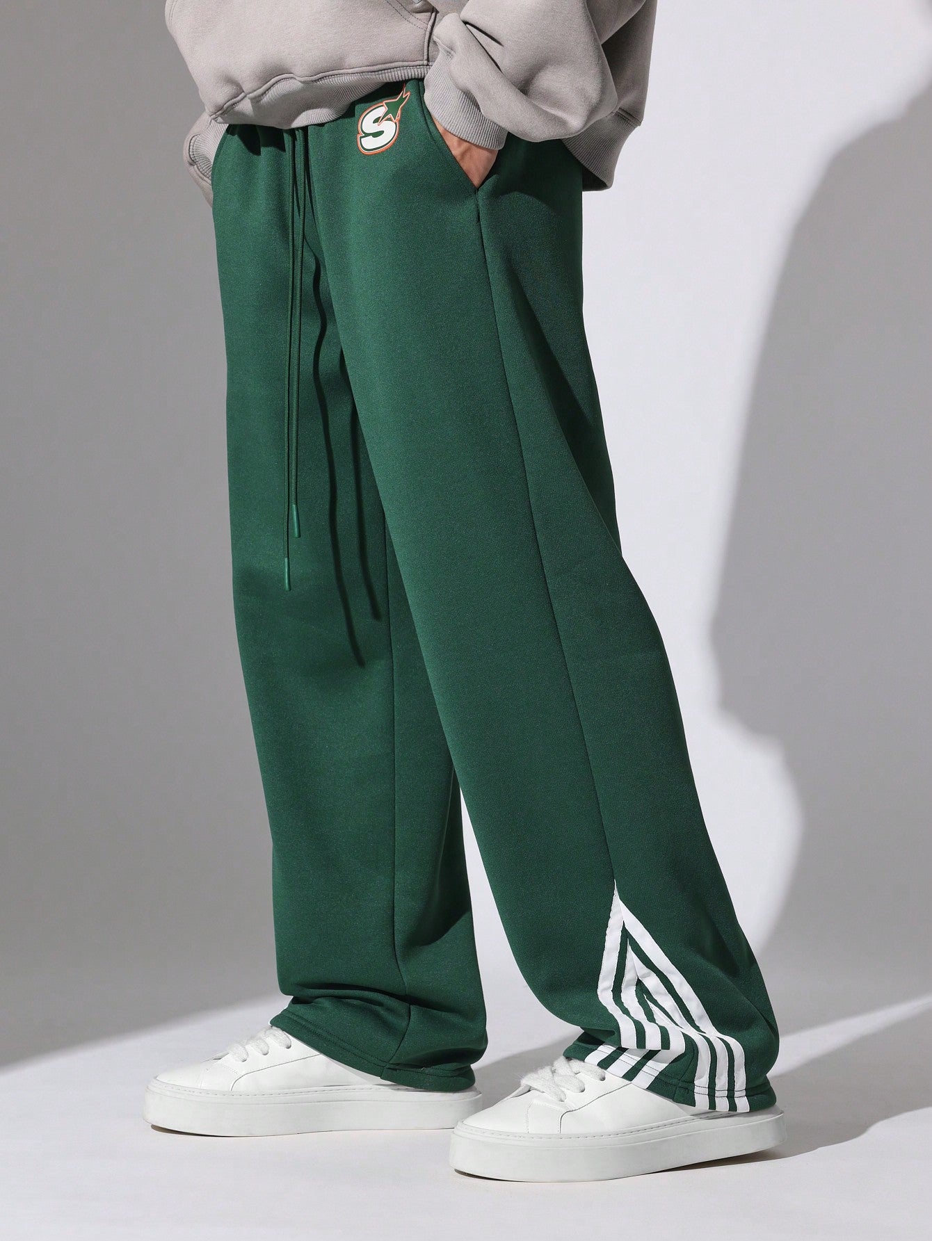 Flare Fit Sweatpants With Graphic Print