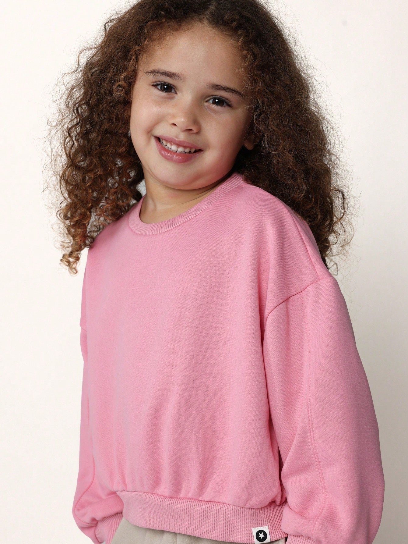 Young Girls Comfy Pink Vintage Sweatshirt