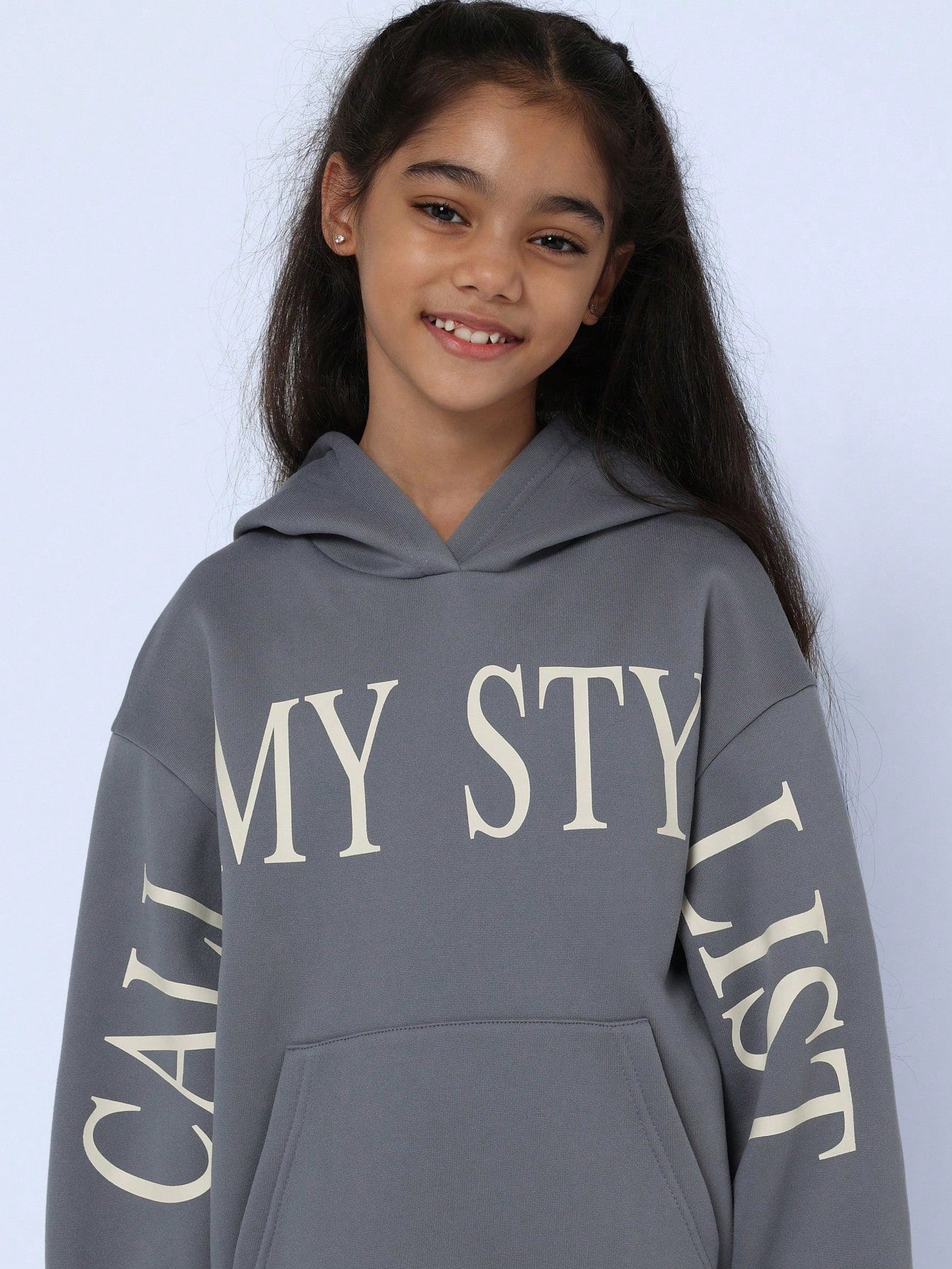 Tween Girls Comfy Regular Fit Overhead Hoodie With Large Graphic Print