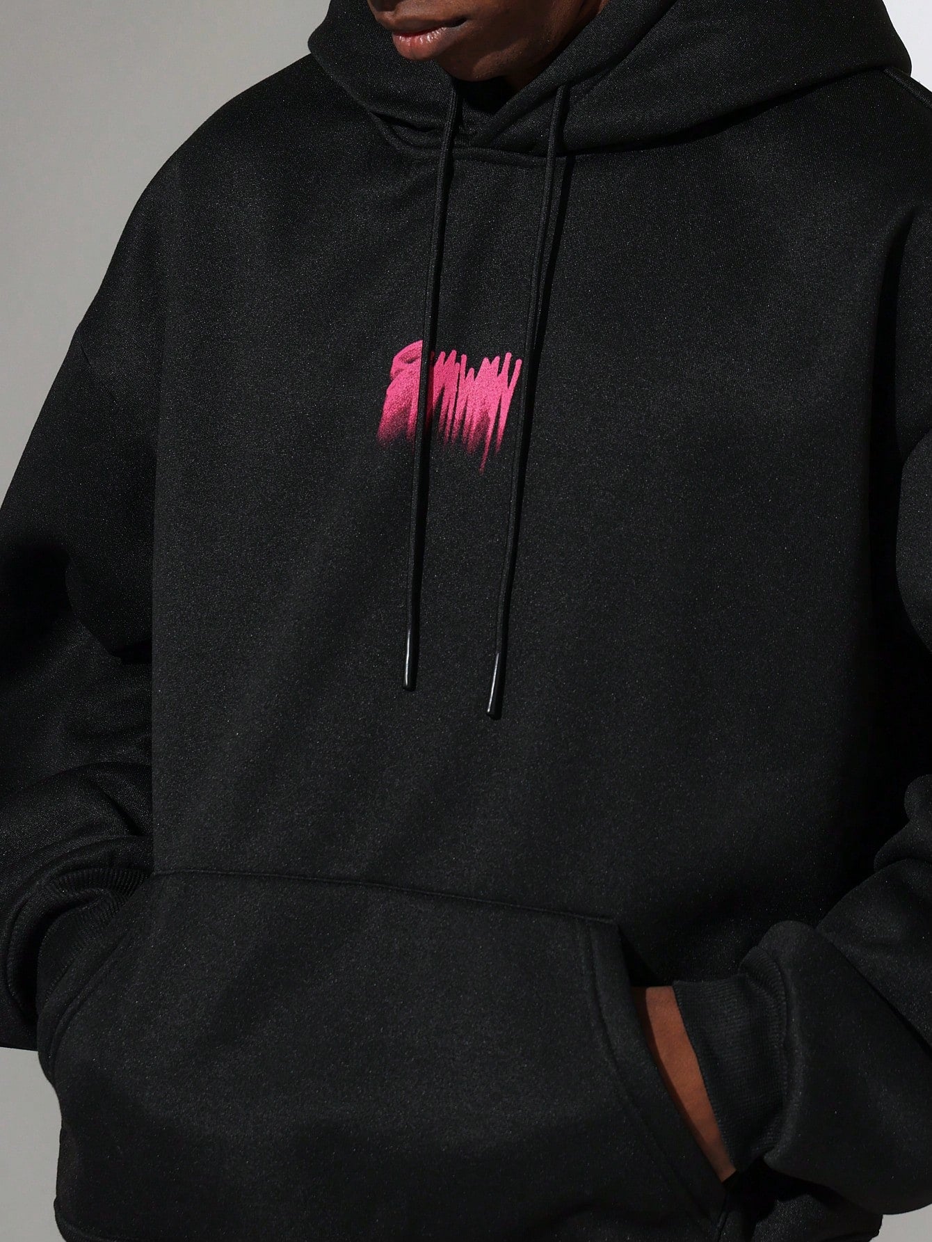 Regular Fit Fit Overhead Hoodie With Graphic Print