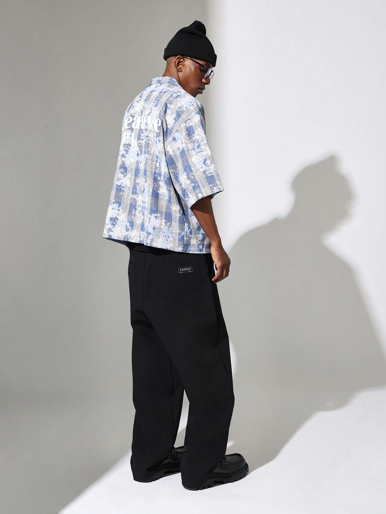 Regular Fit Short Sleeve Revere Check Shirt