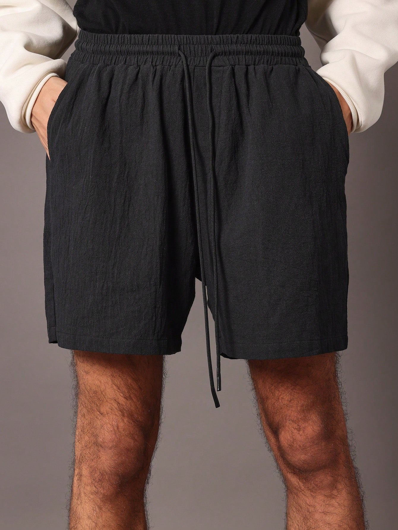 Regular Textured Short With Drawcords