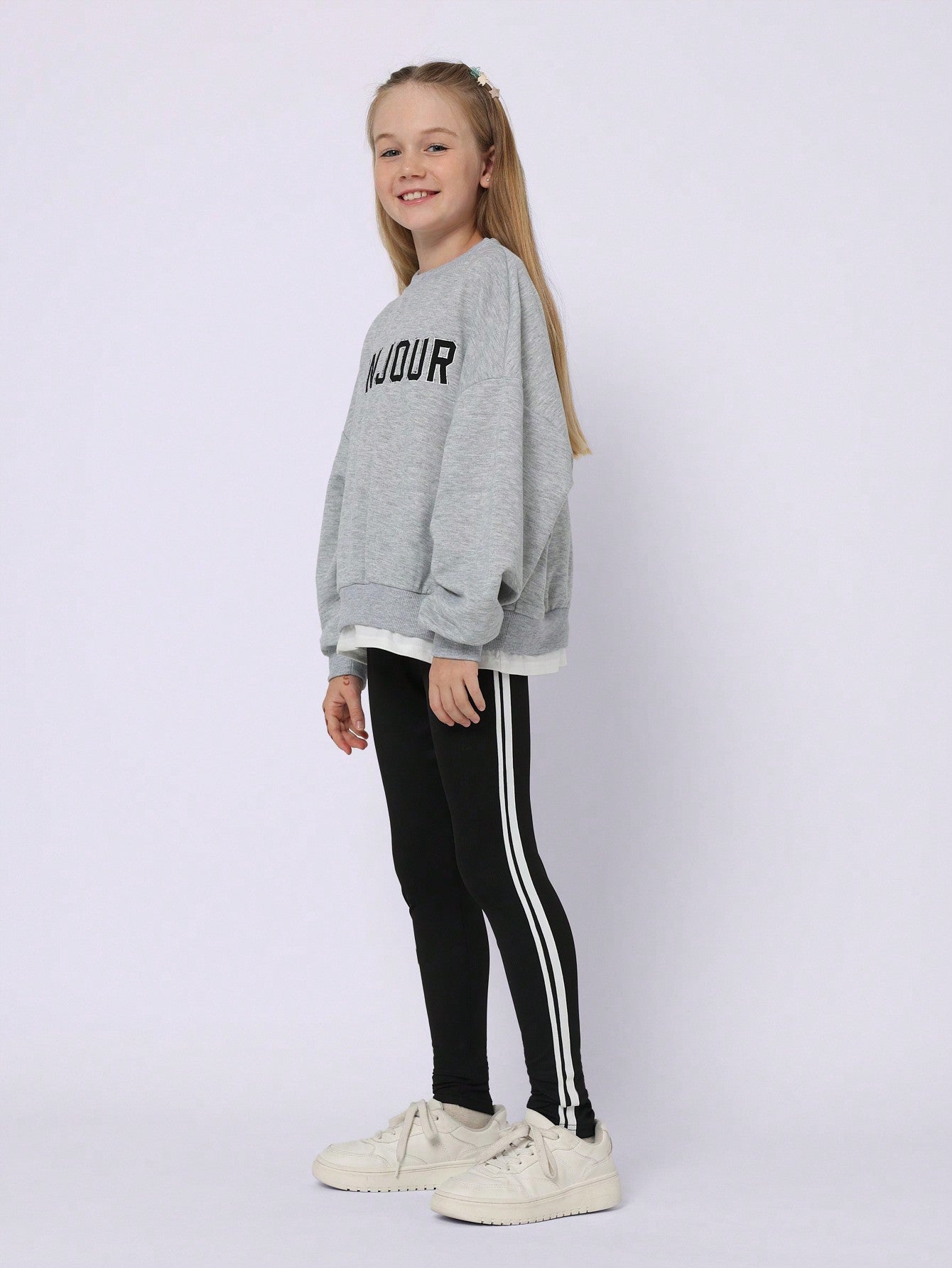 Tween Girls Comfy Leggings With Side Tape