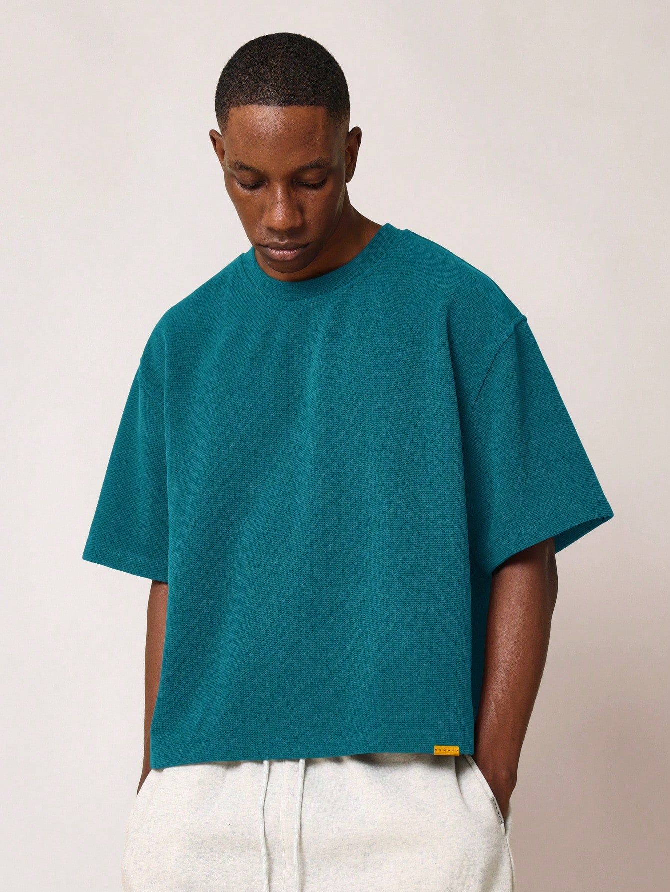 Boxy Fit Super Premium Heavyweight Essential Waffle Tee