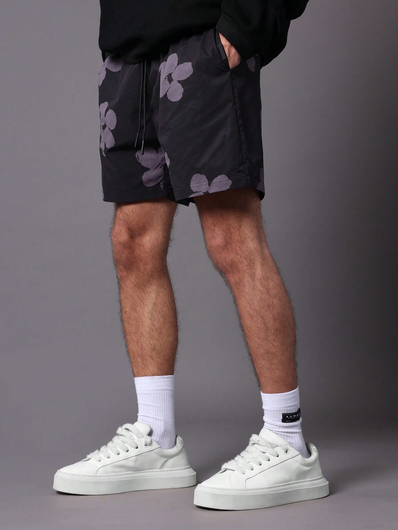 Regular Fit Floral Printed Nylon Short