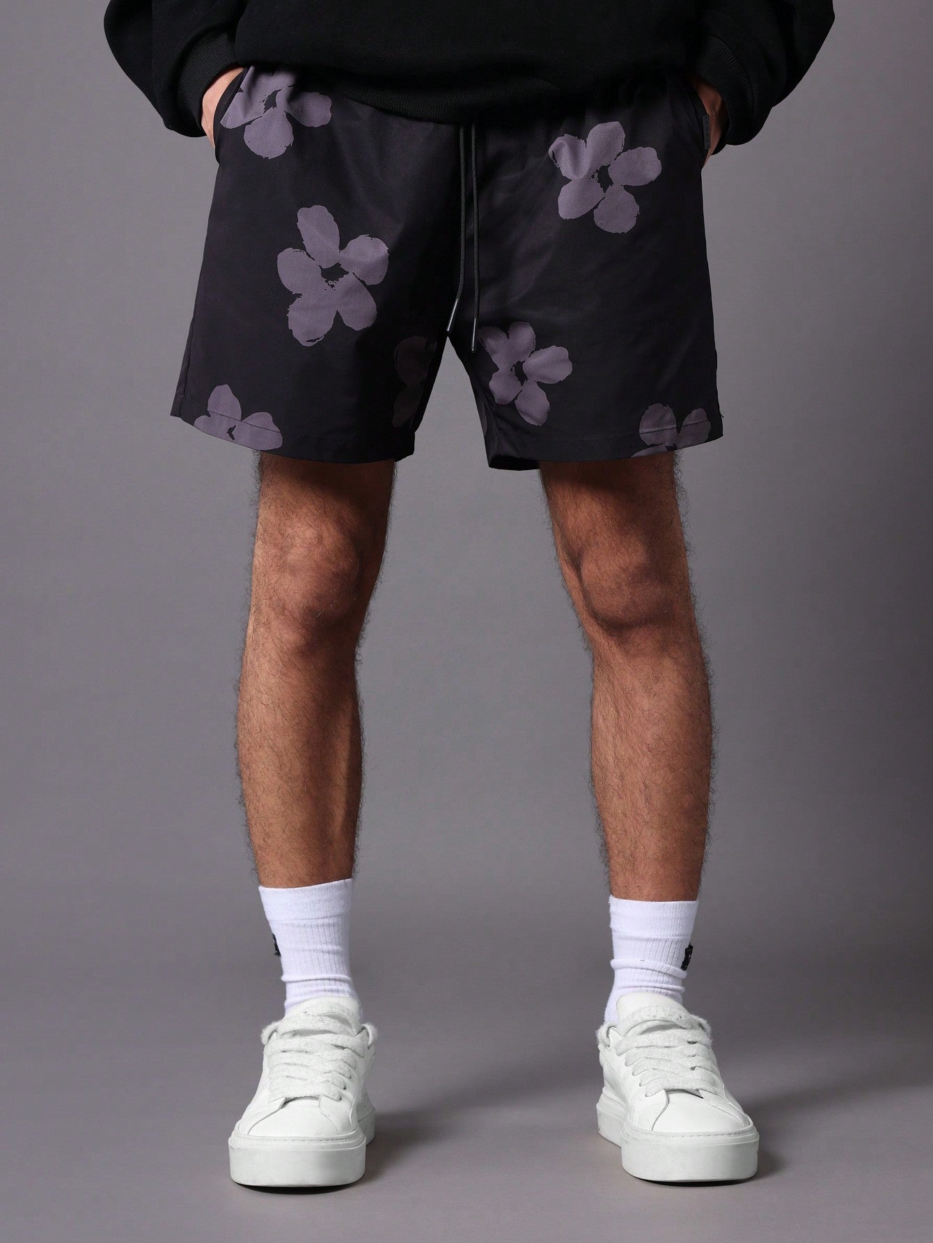 Regular Fit Floral Printed Nylon Short