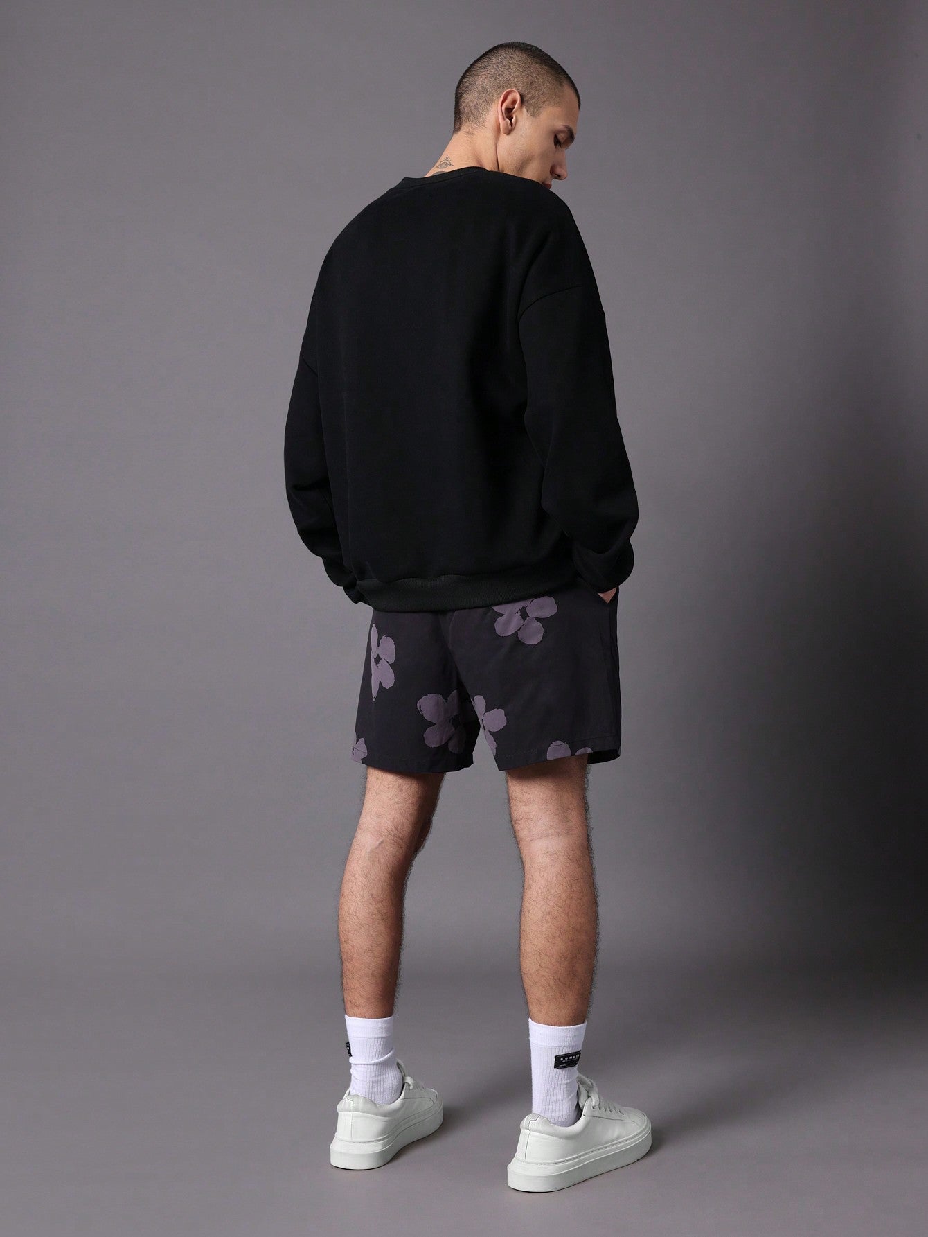 Regular Fit Floral Printed Nylon Short